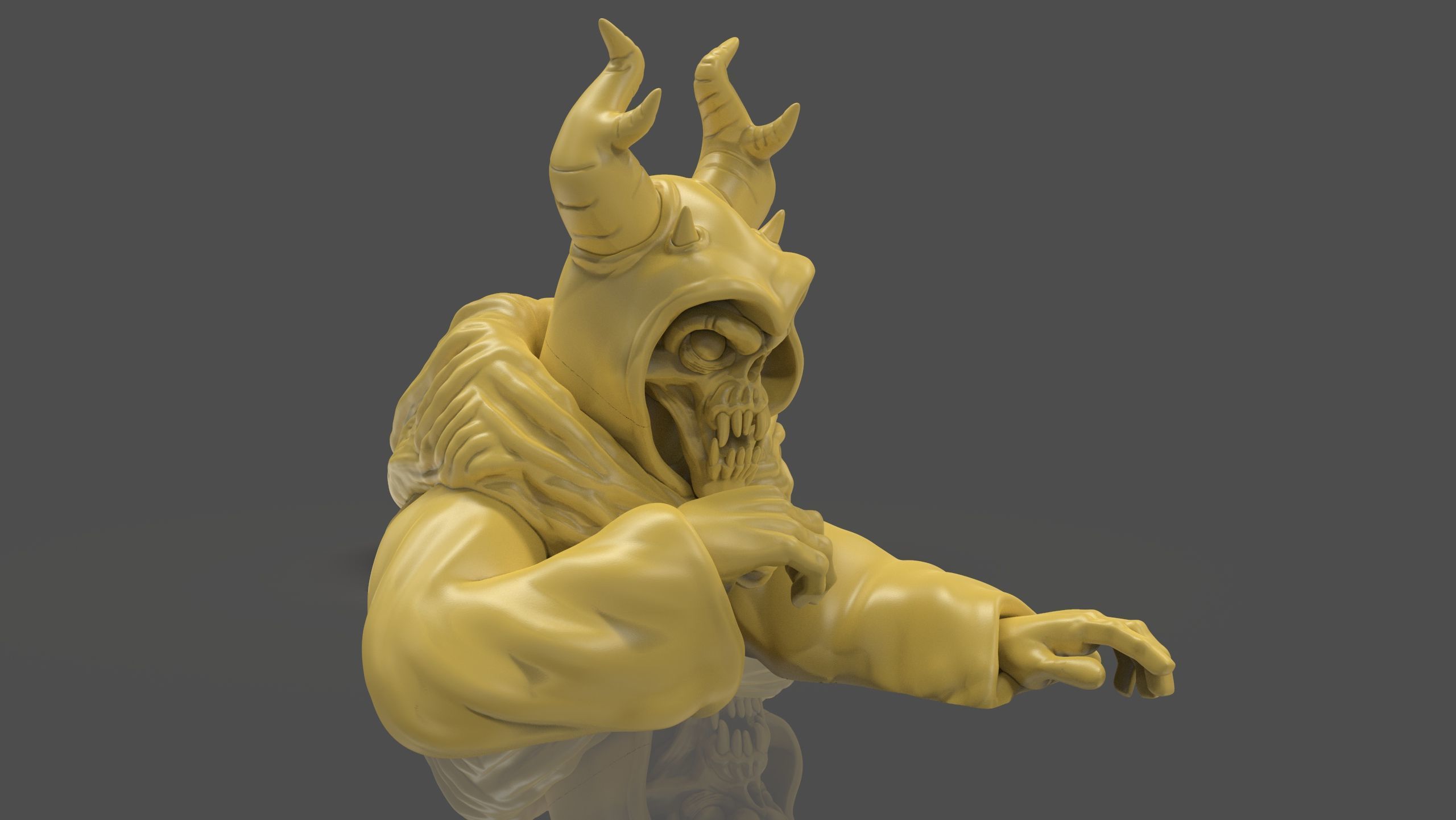 Horned King Bust Sculpt 3D print model_6