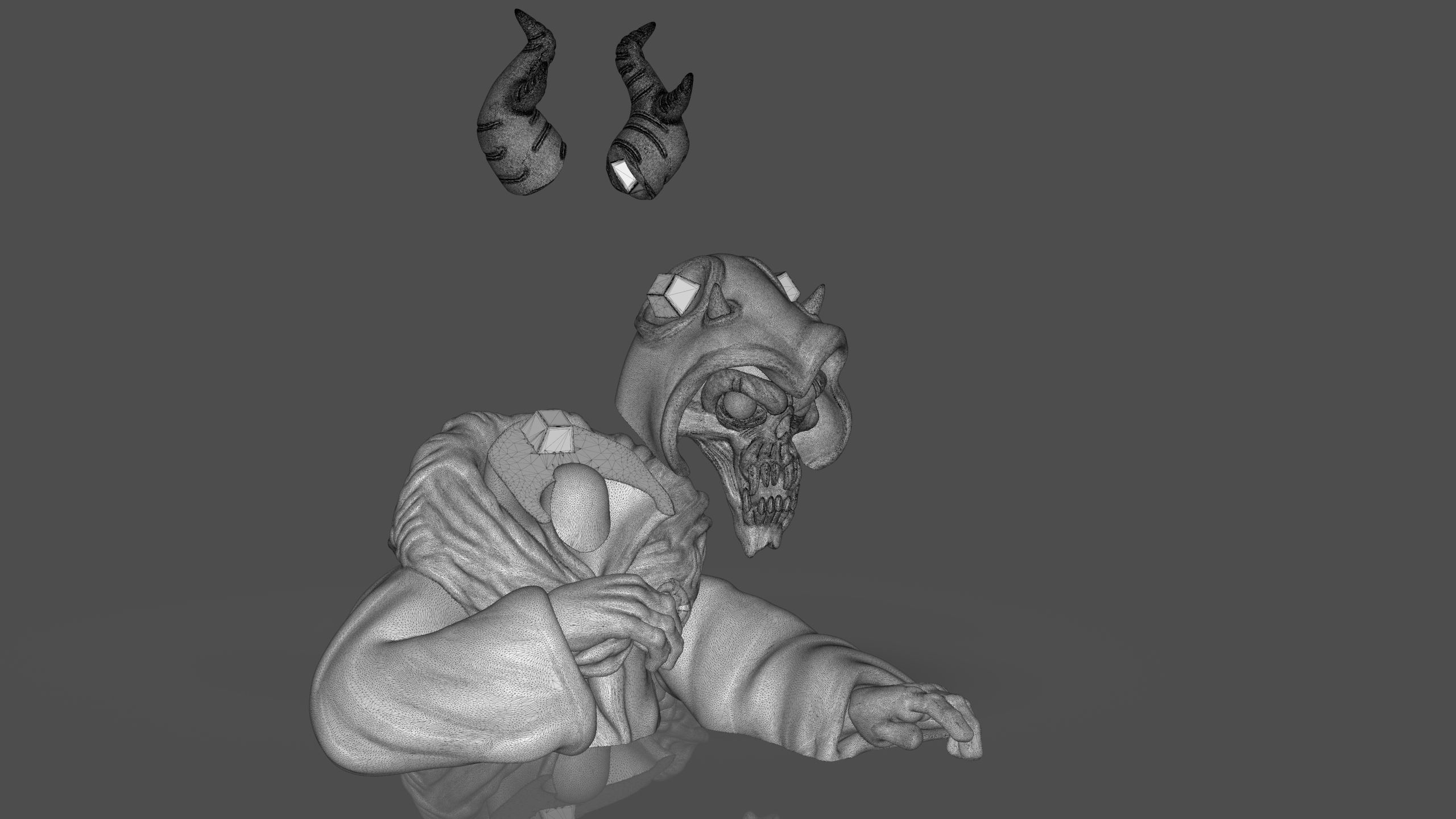 Horned King Bust Sculpt 3D print model_19