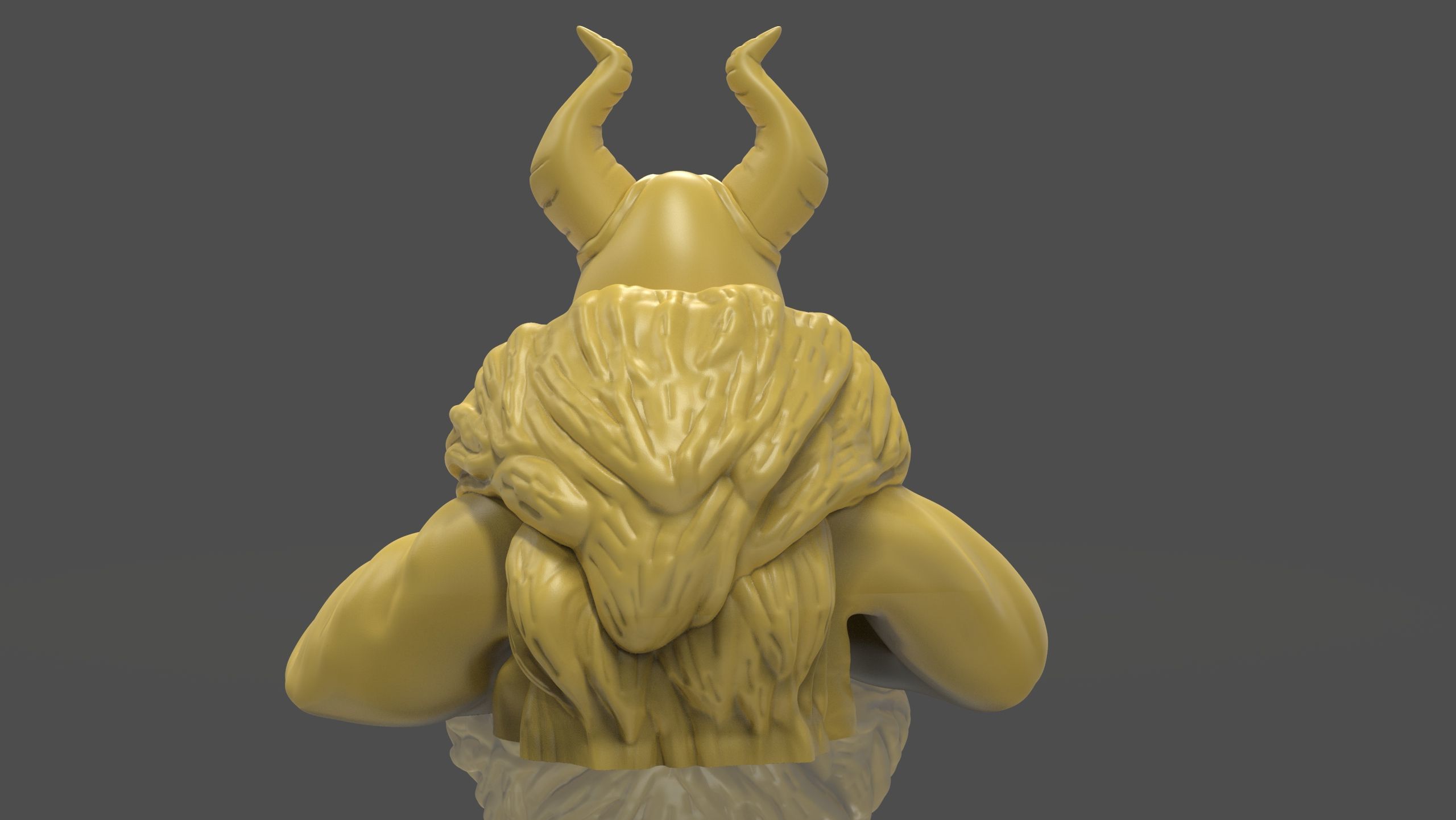 Horned King Bust Sculpt 3D print model_4