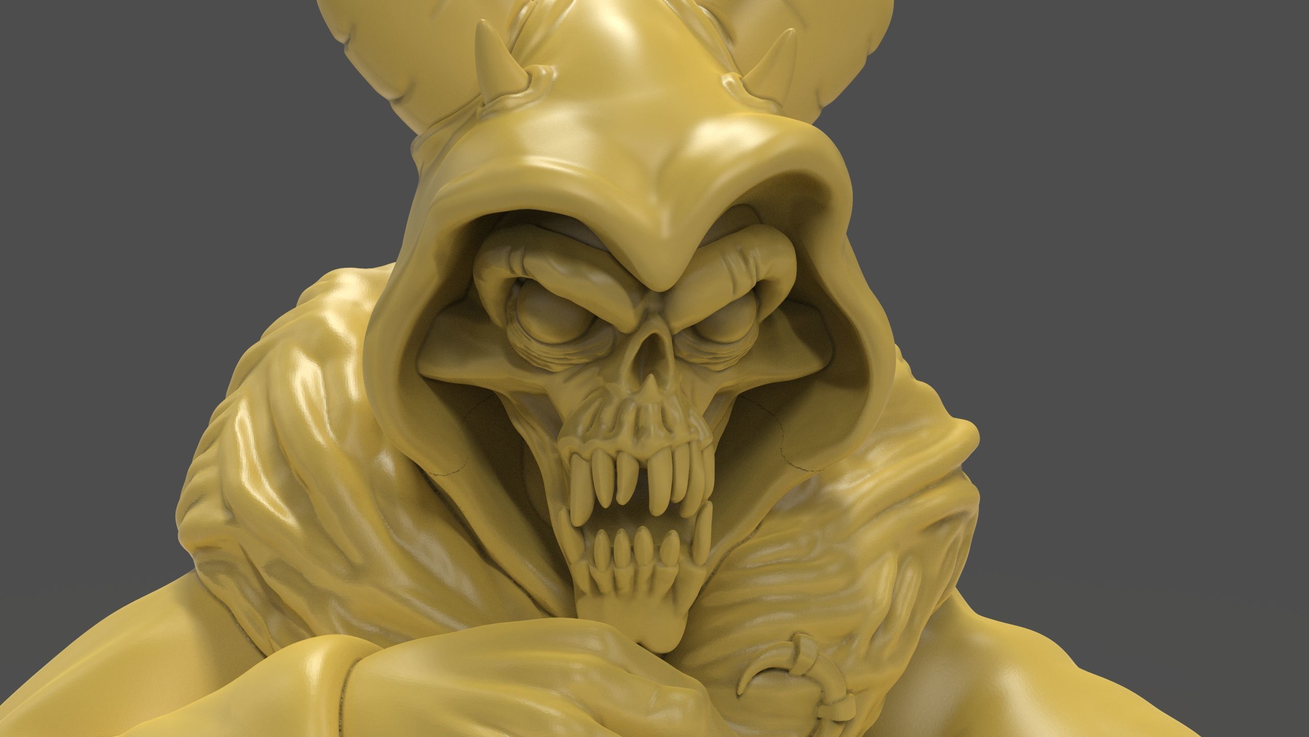 Horned King Bust Sculpt 3D print model_8