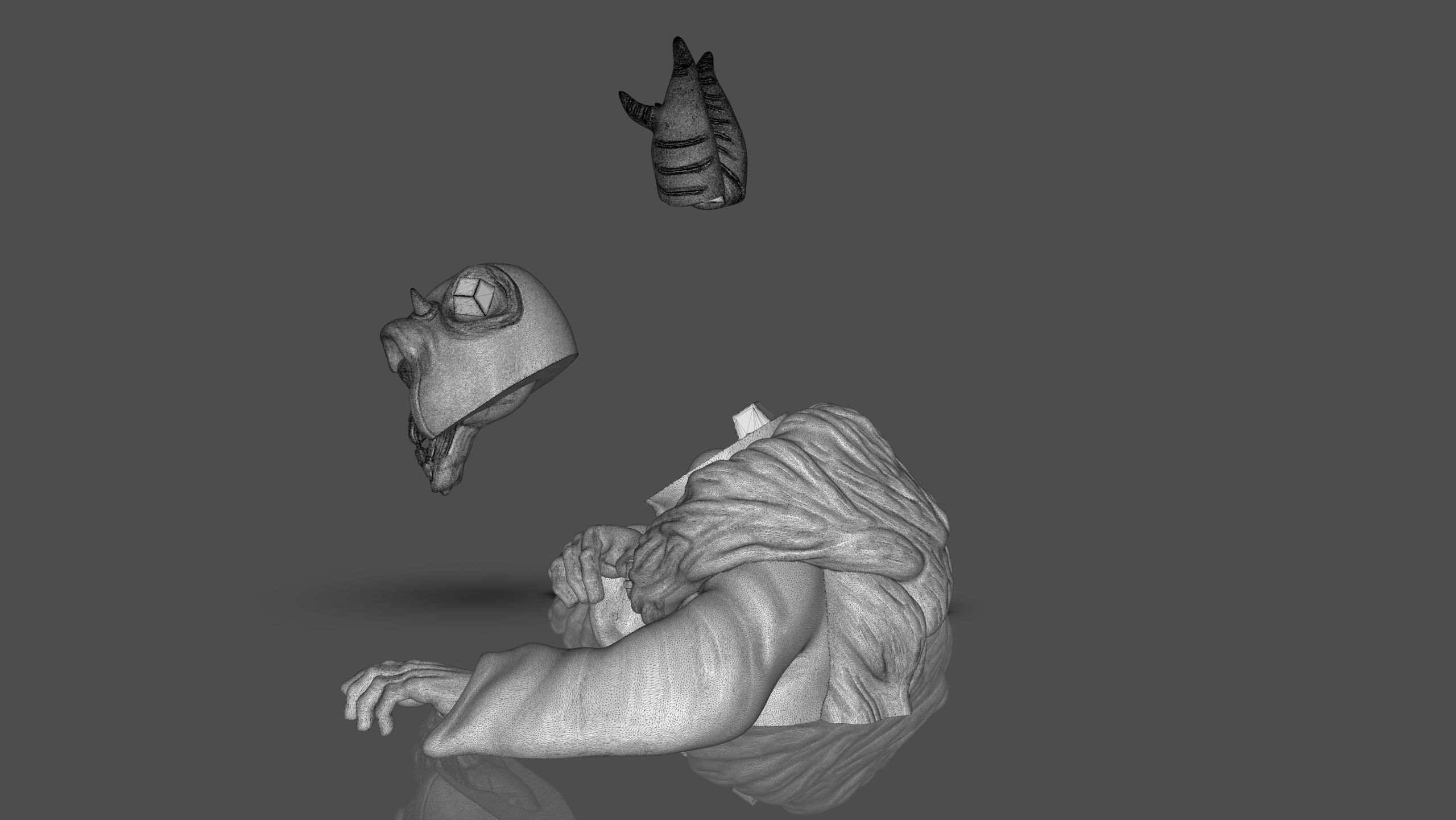 Horned King Bust Sculpt 3D print model_26