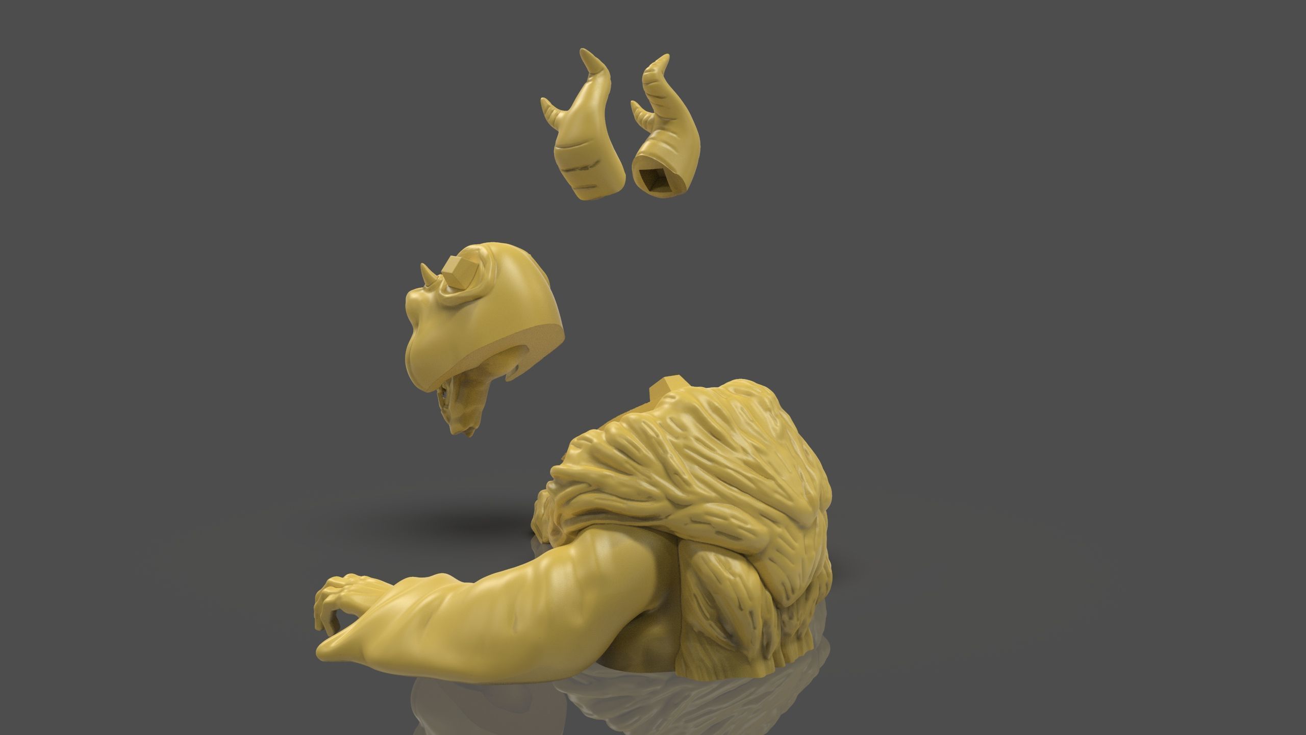 Horned King Bust Sculpt 3D print model_15