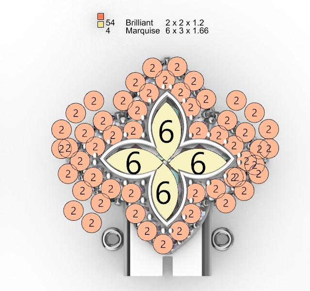 clover hiphop bracelet 3D print model_6