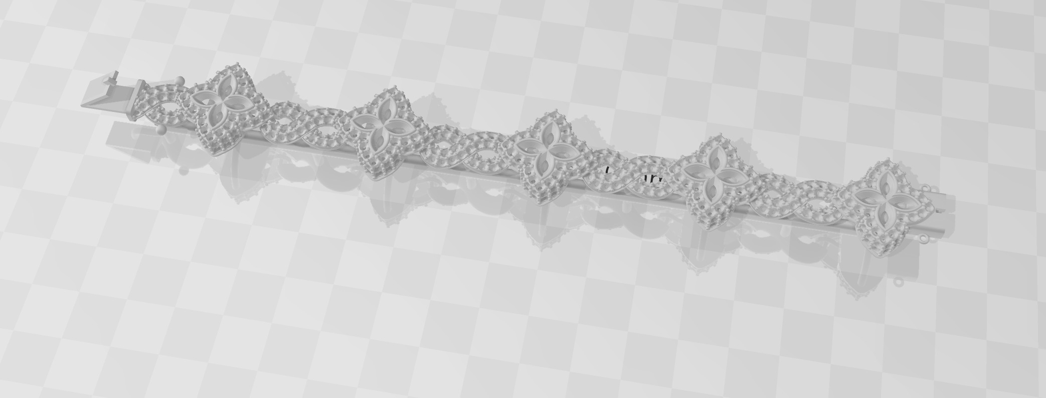 clover hiphop bracelet 3D print model_18