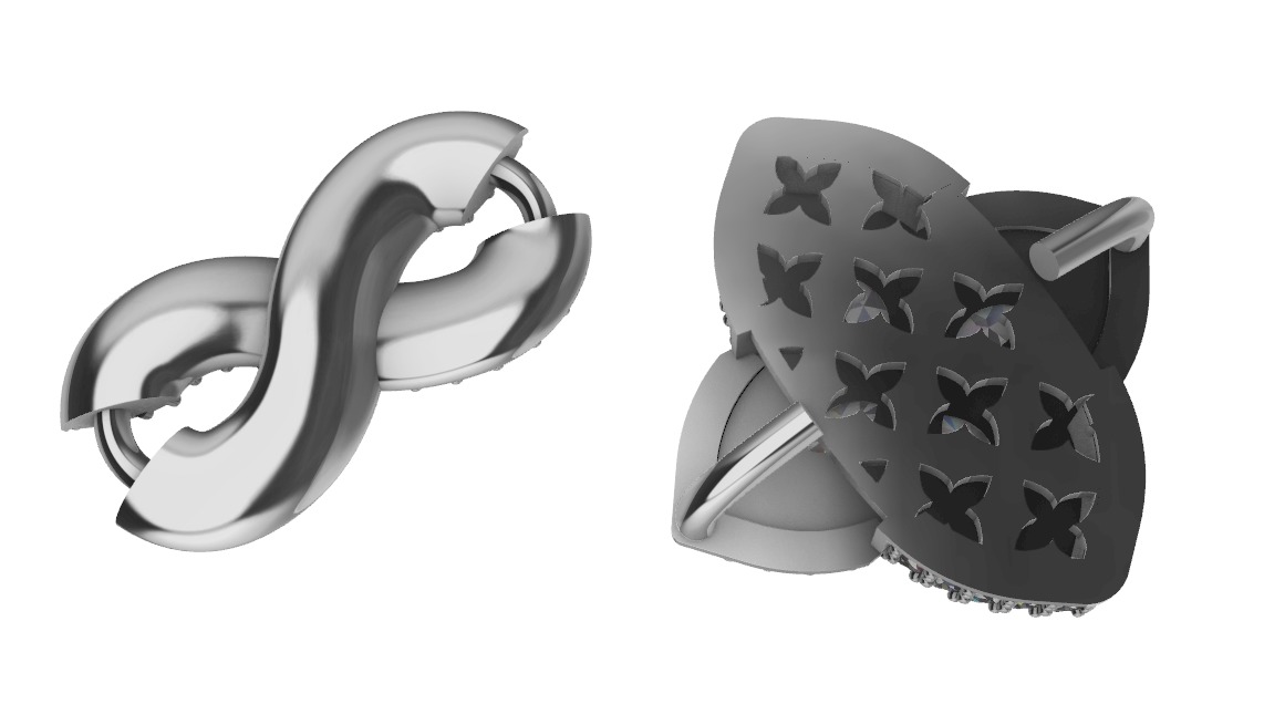 clover hiphop bracelet 3D print model_10