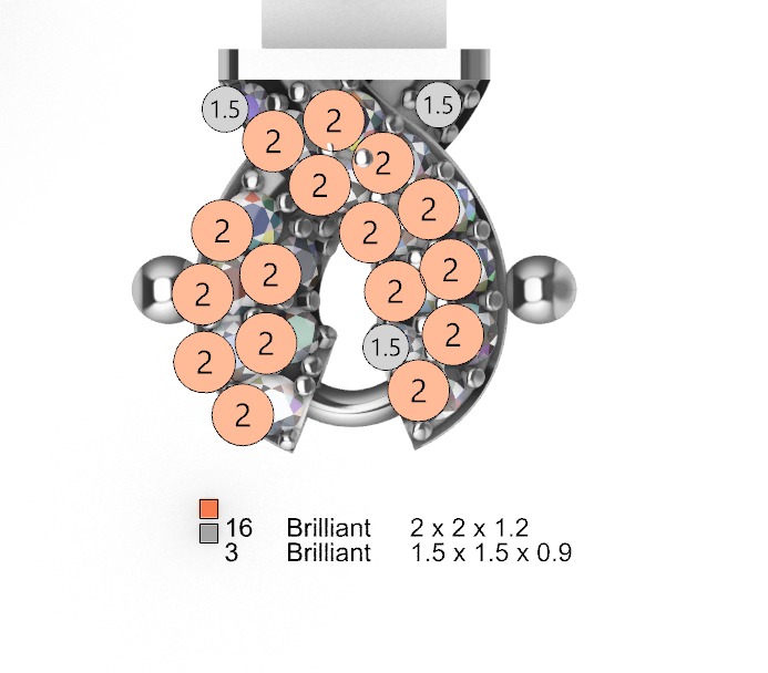 clover hiphop bracelet 3D print model_5