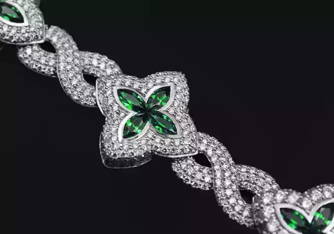clover hiphop bracelet 3D print model