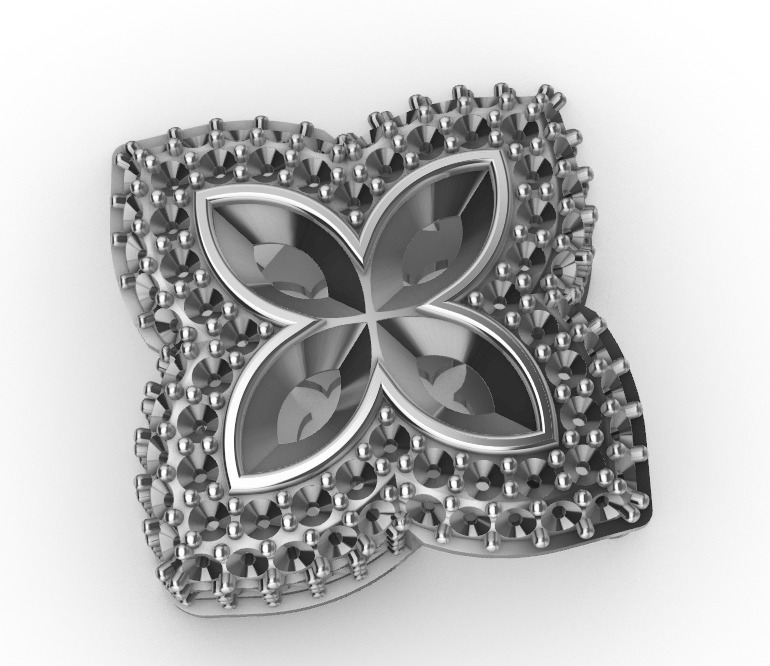 clover hiphop bracelet 3D print model_13