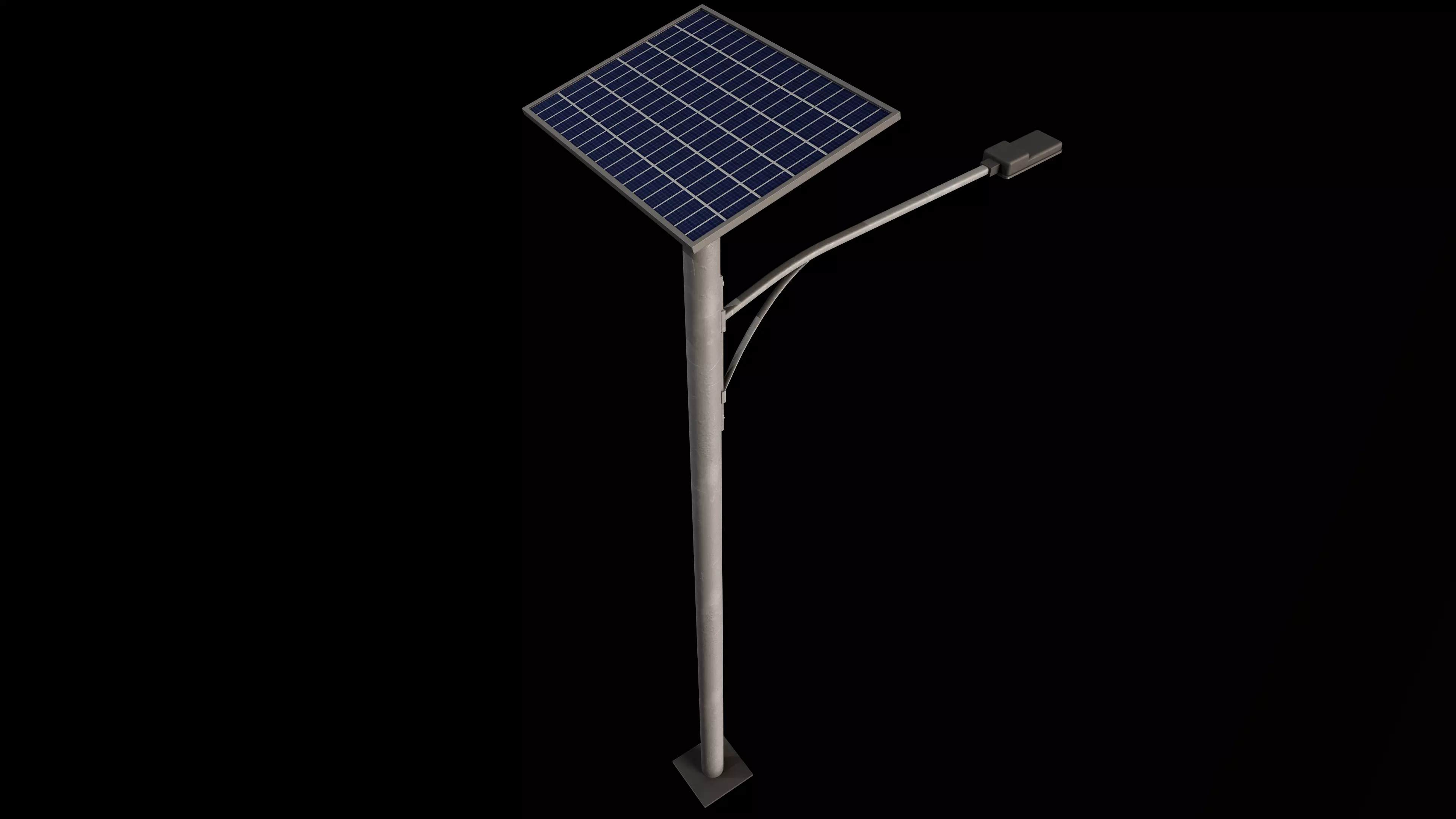 Solar Street Light Low-poly 3D model