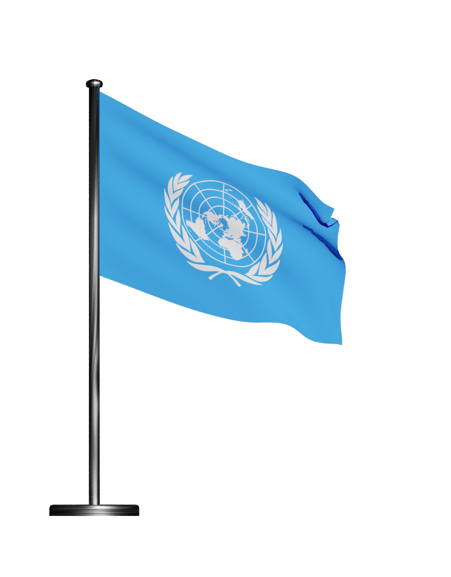 United Nations Flag UN 3D model_20