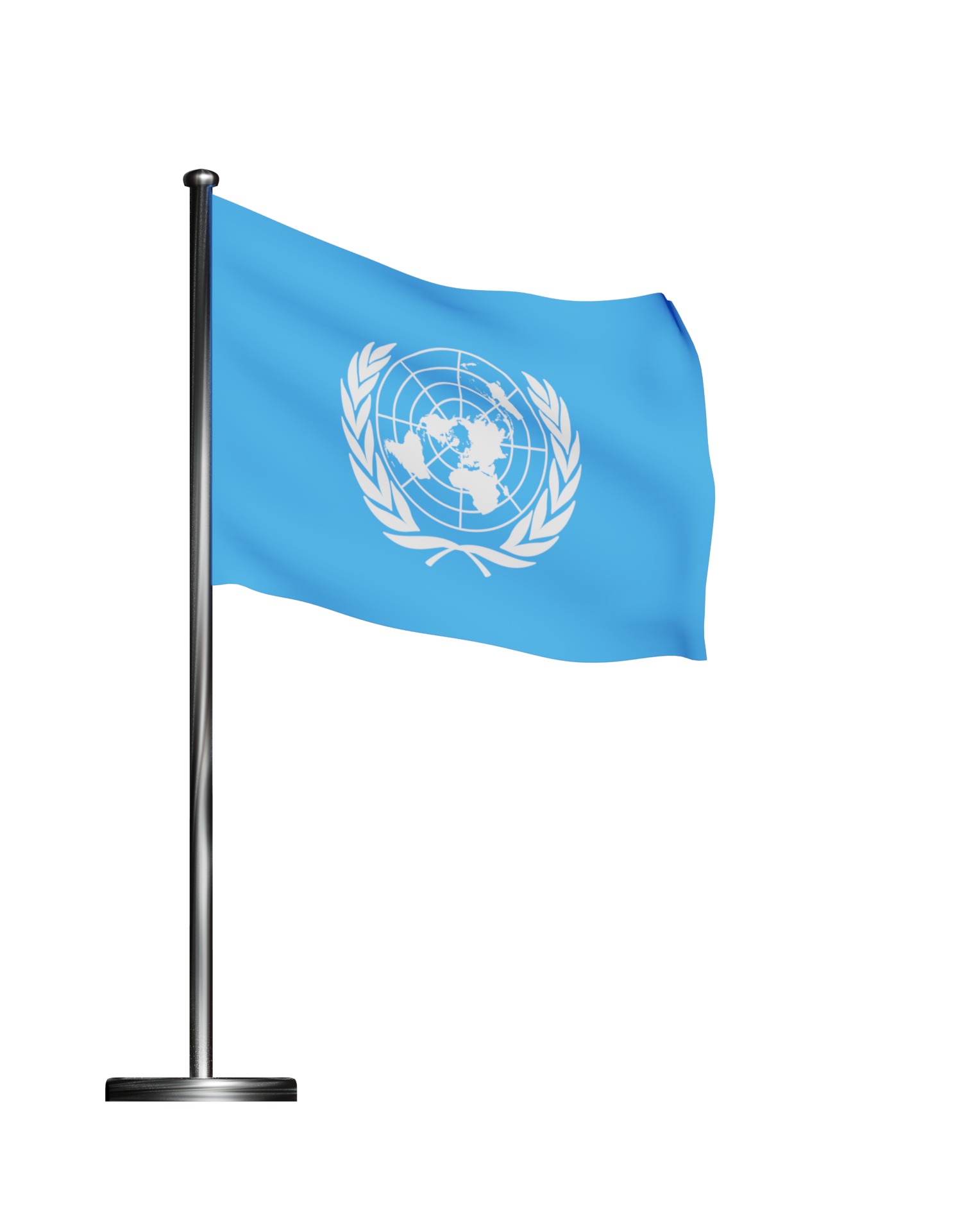 United Nations Flag UN 3D model_17
