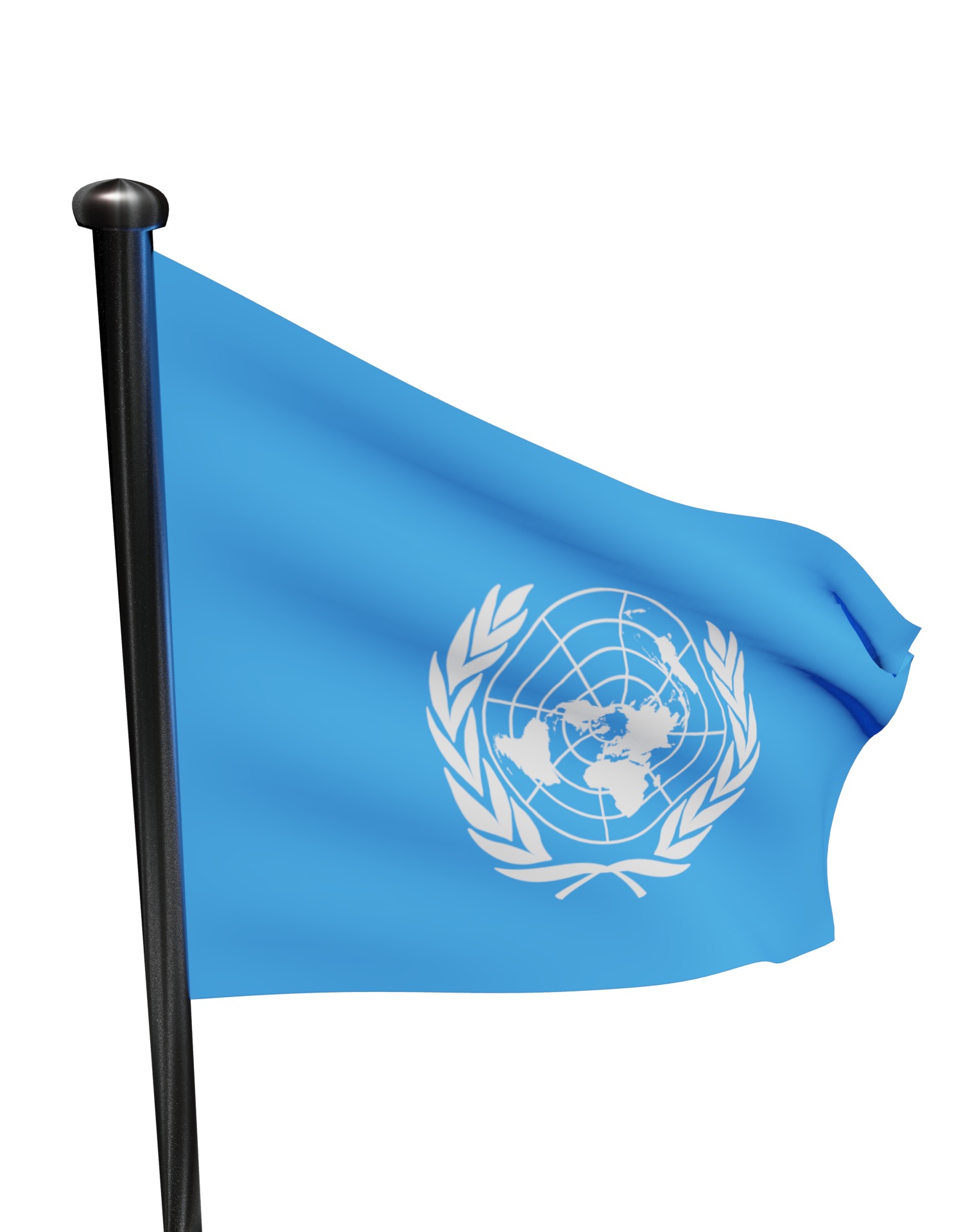 United Nations Flag UN 3D model_19