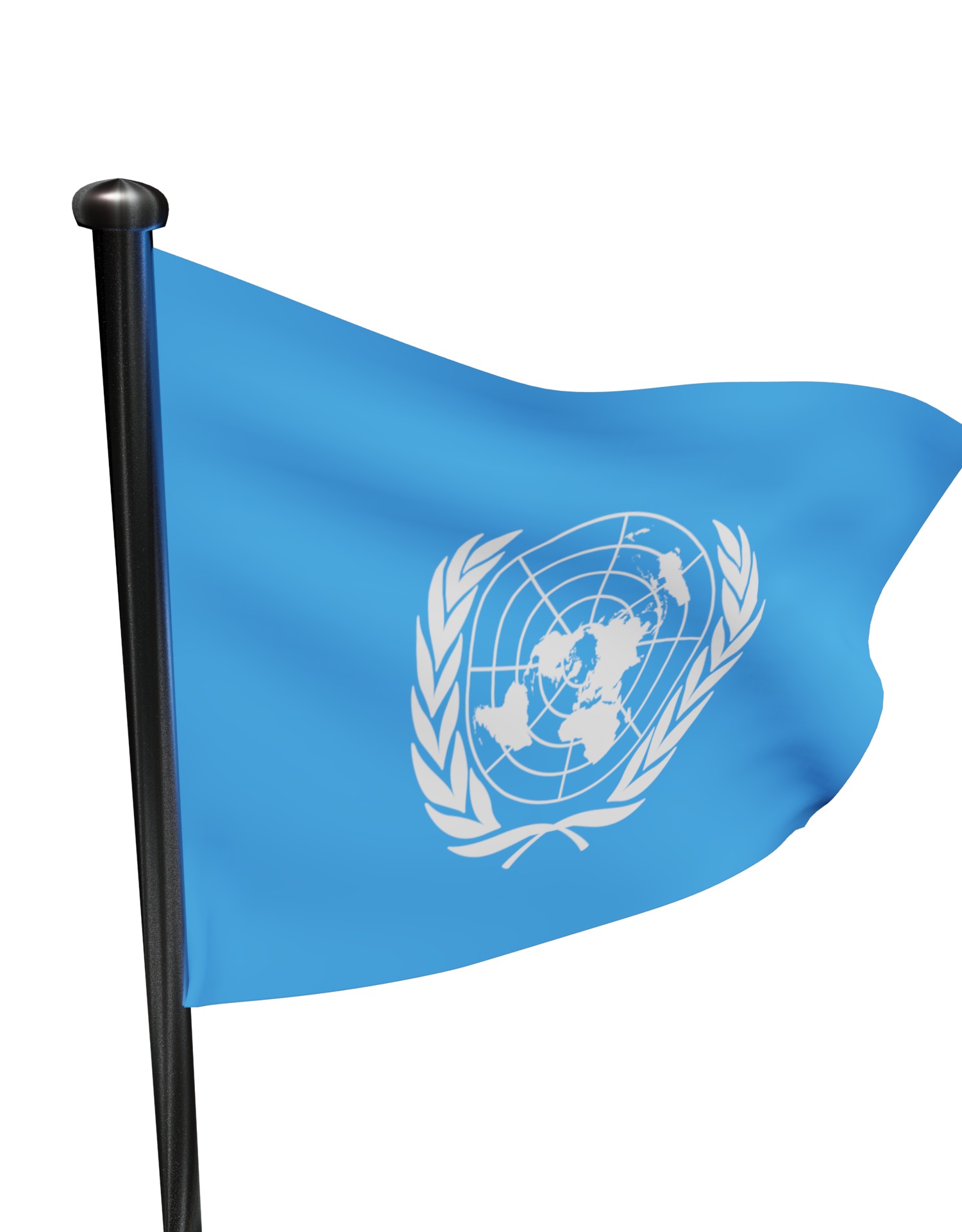 United Nations Flag UN 3D model_4