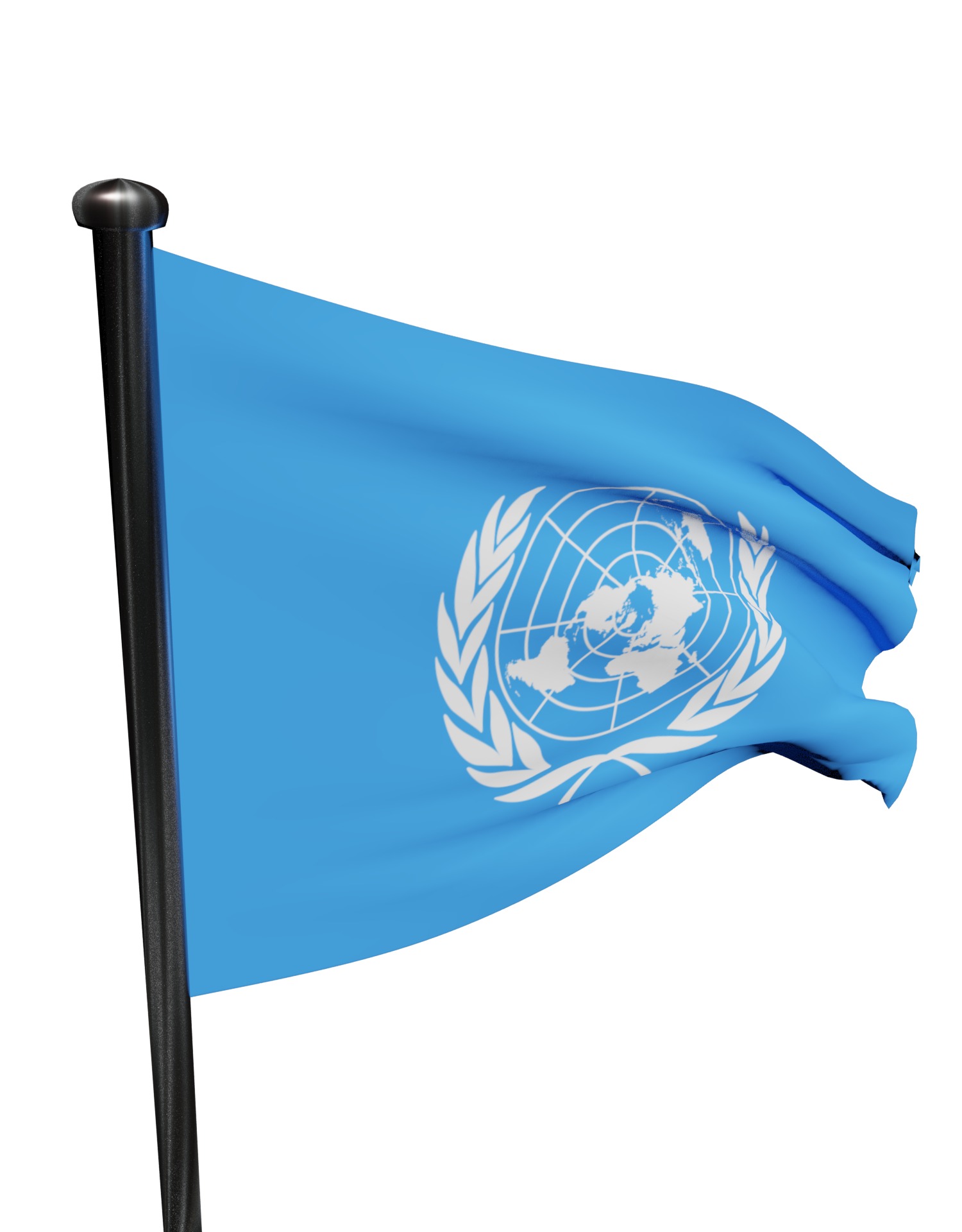 United Nations Flag UN 3D model_25