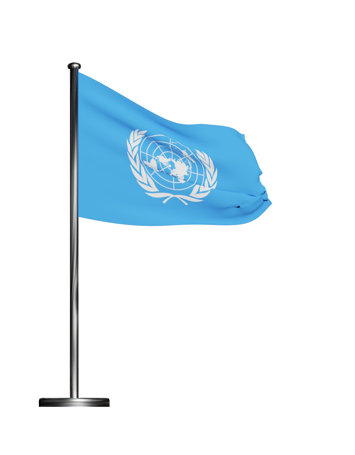 United Nations Flag UN 3D model_26