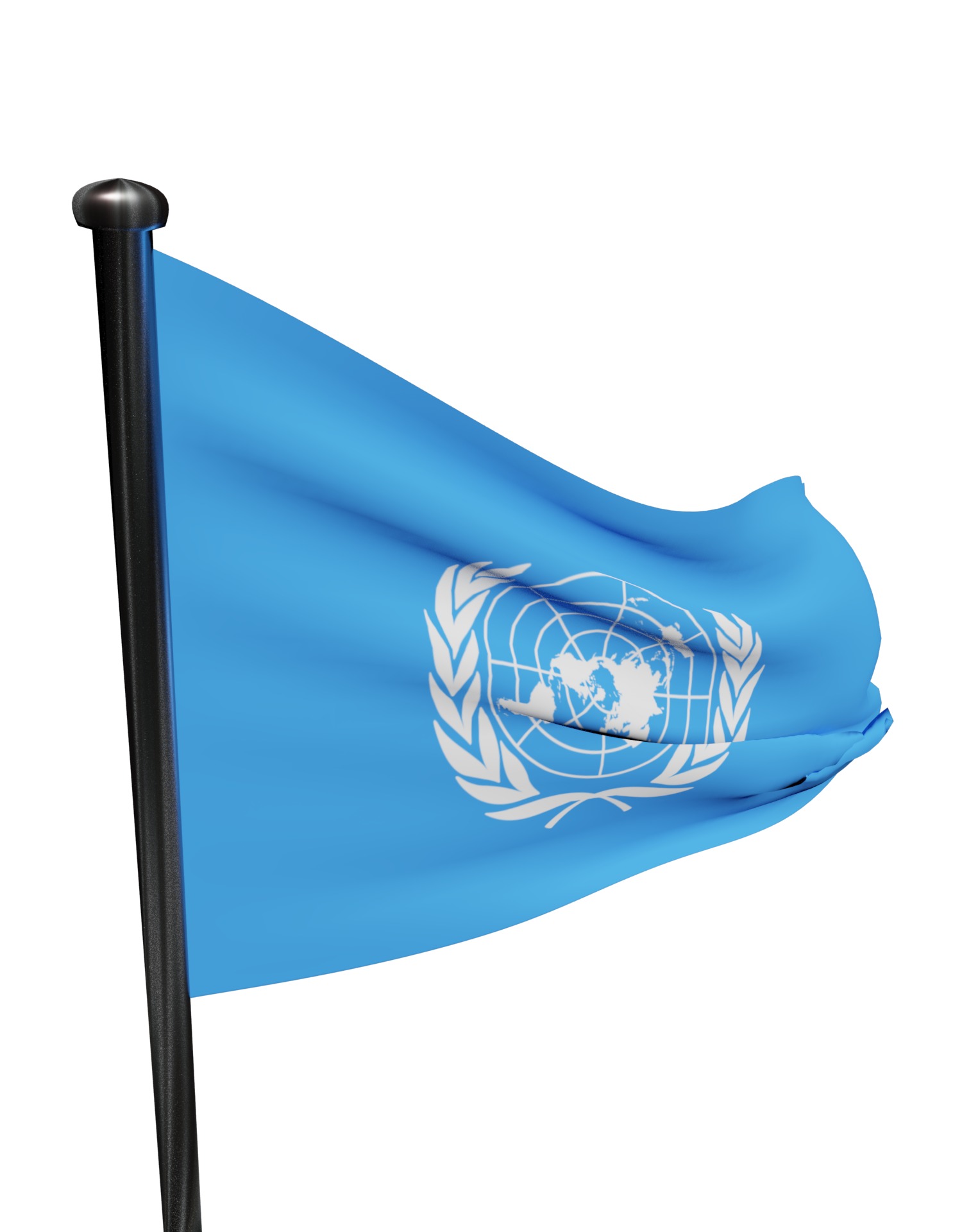 United Nations Flag UN 3D model_22