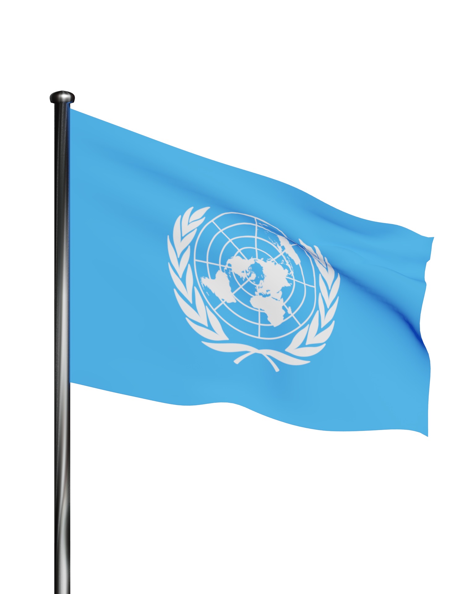 United Nations Flag UN 3D model_2
