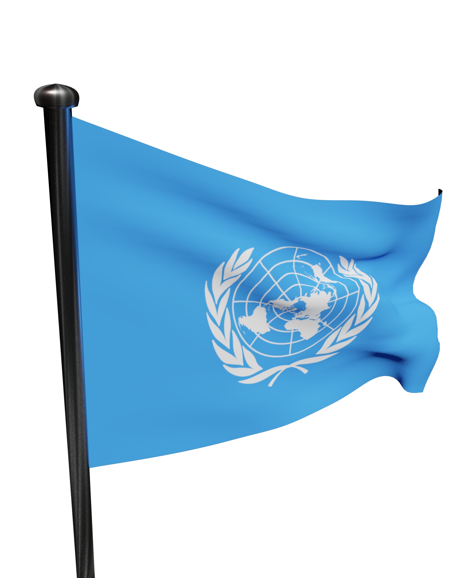 United Nations Flag UN 3D model_29