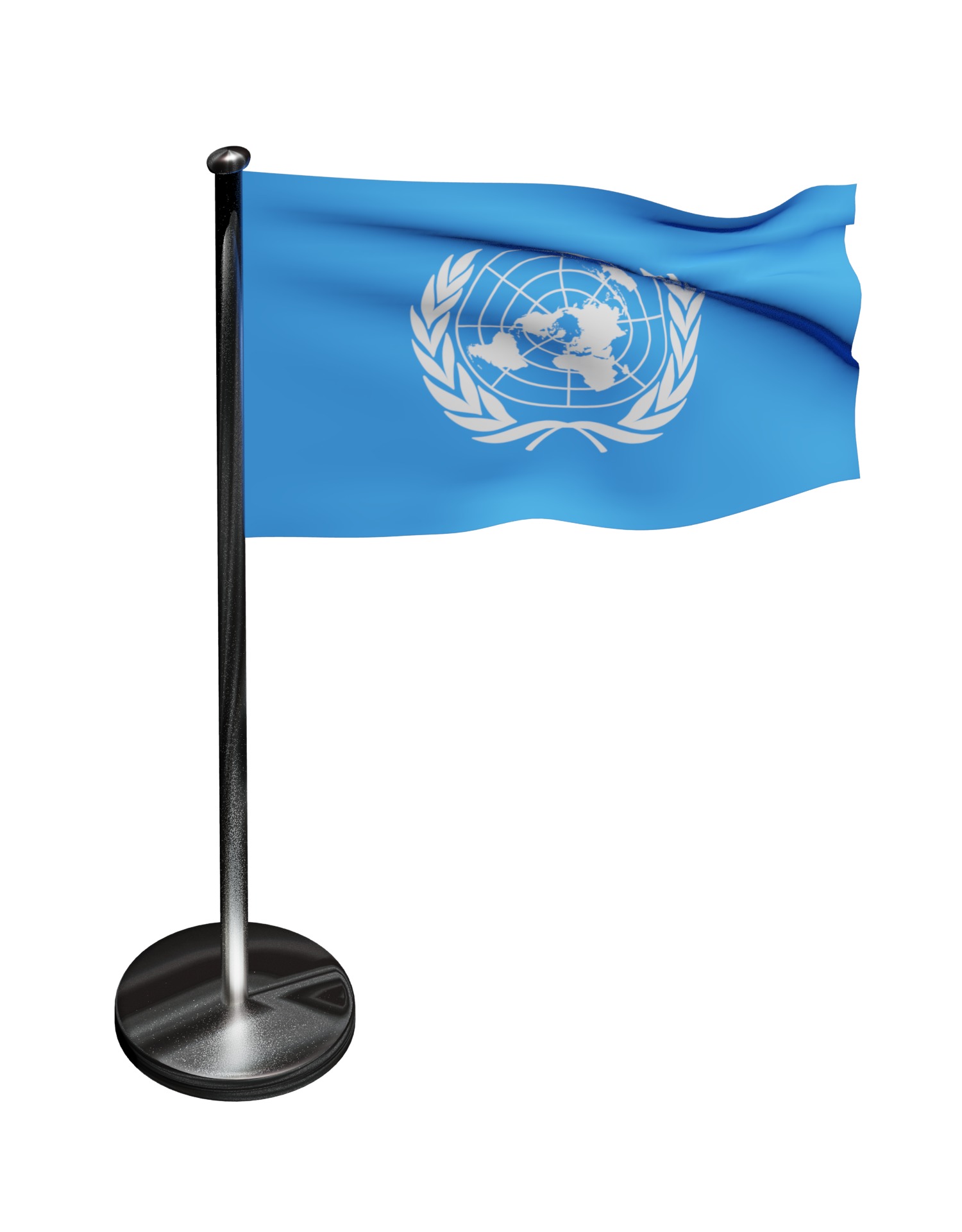 United Nations Flag UN 3D model_1