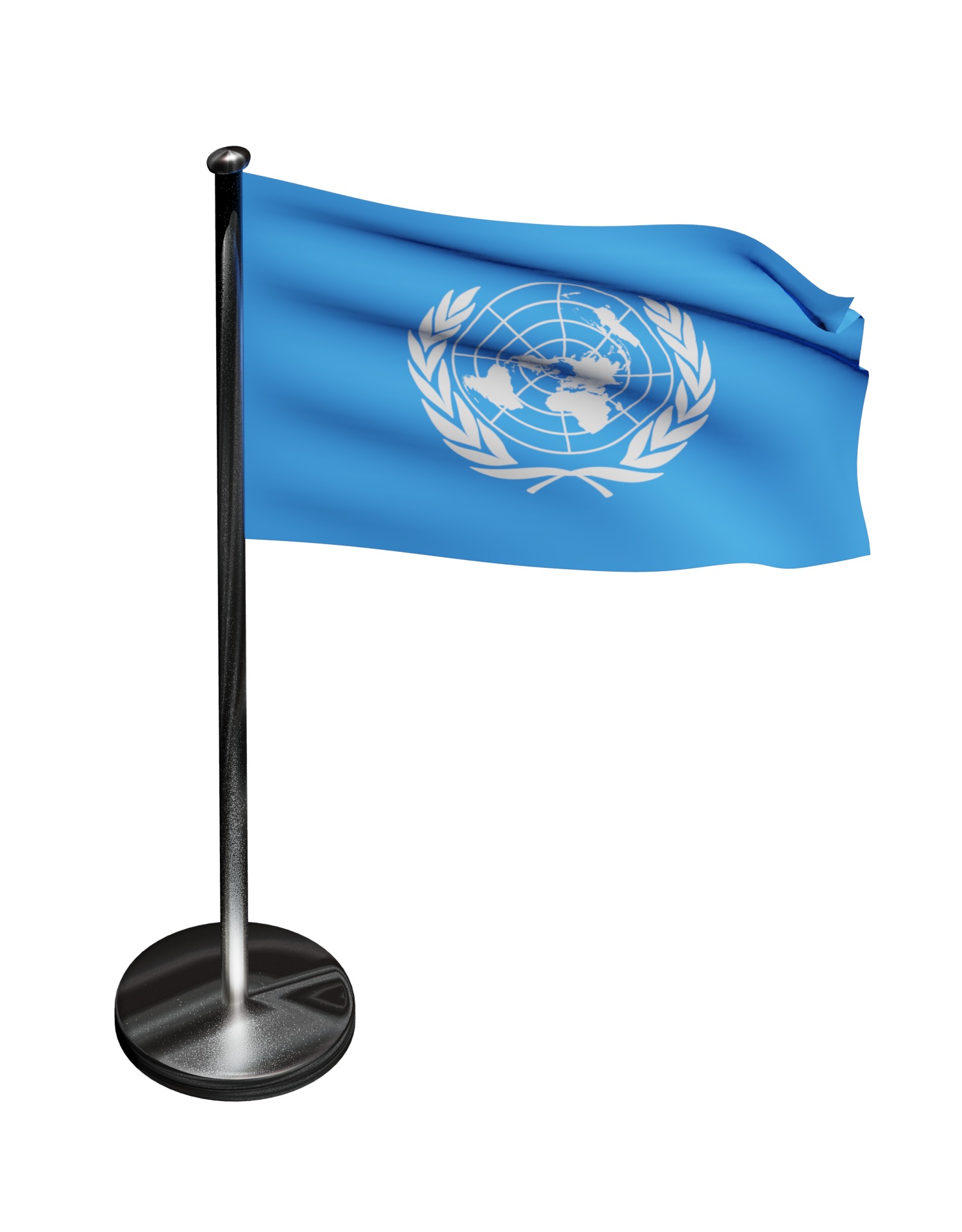 United Nations Flag UN 3D model_3