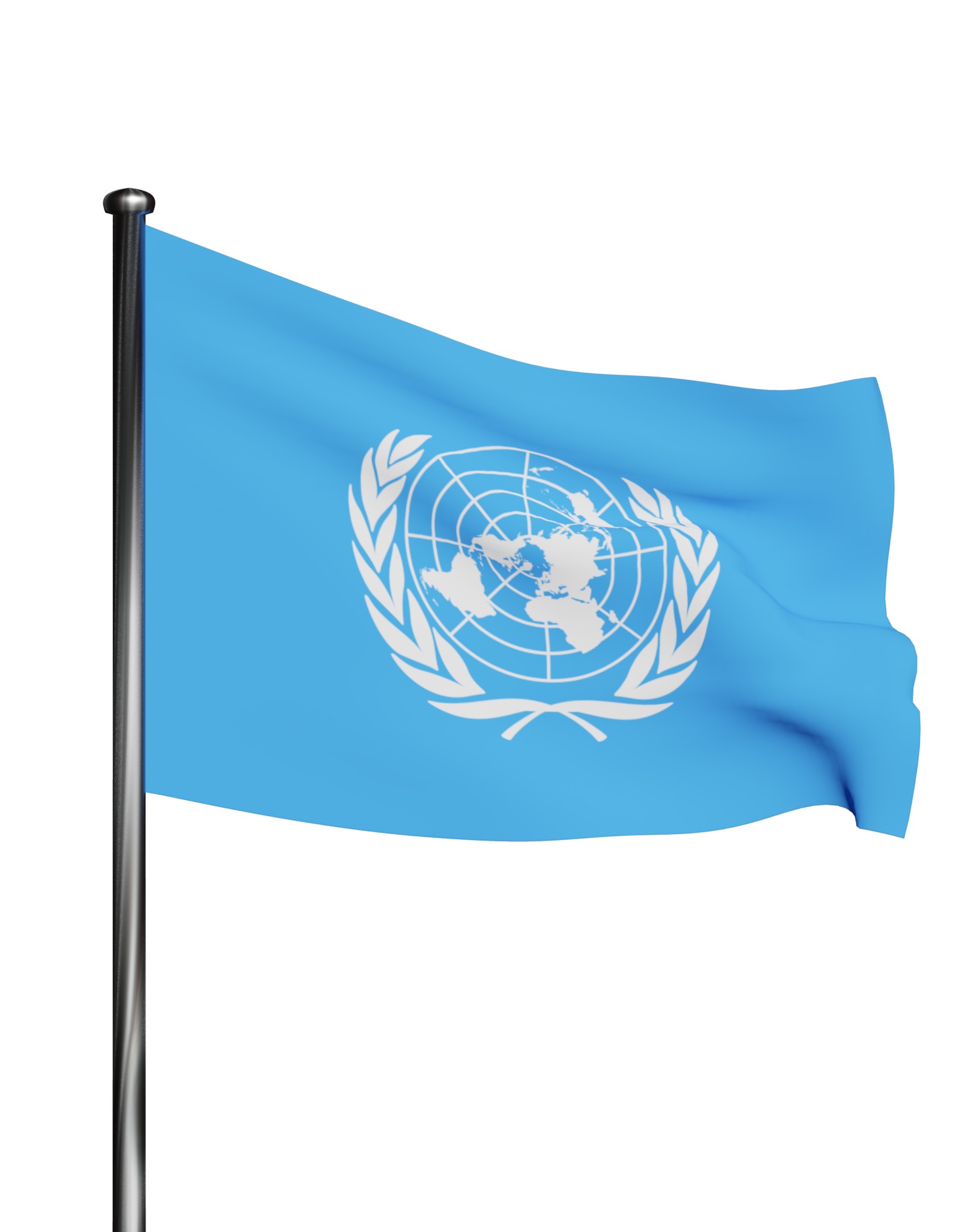 United Nations Flag UN 3D model_28