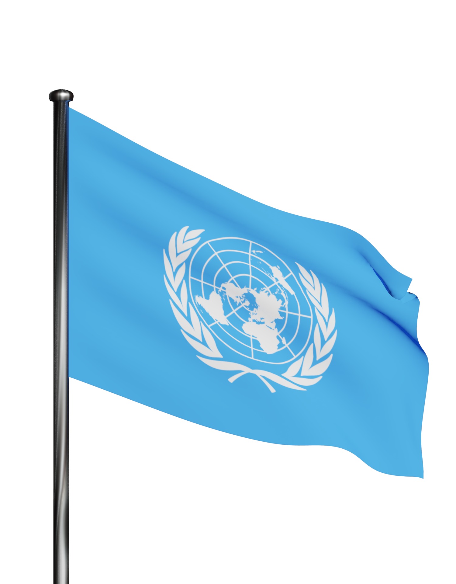 United Nations Flag UN 3D model_18