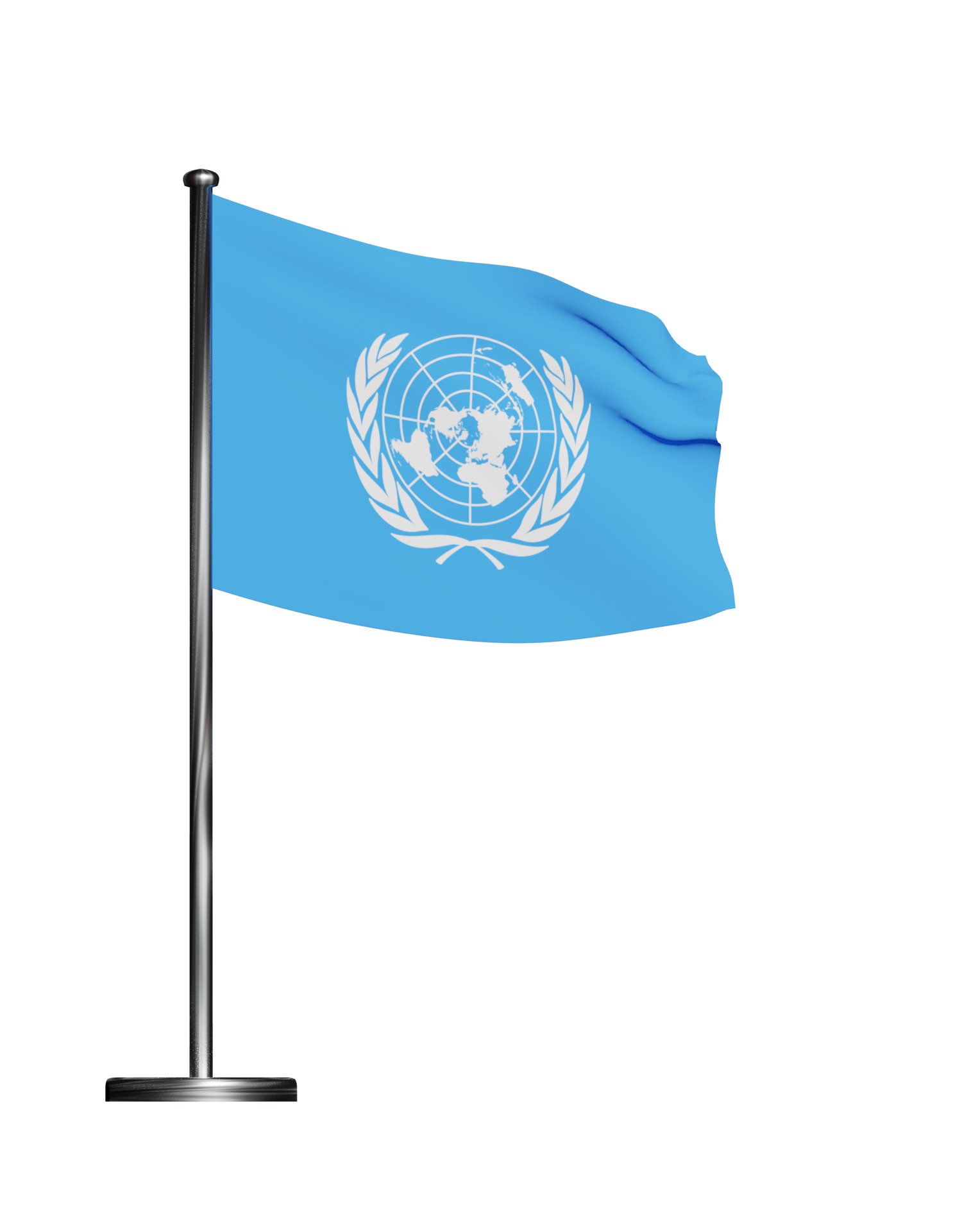 United Nations Flag UN 3D model_5