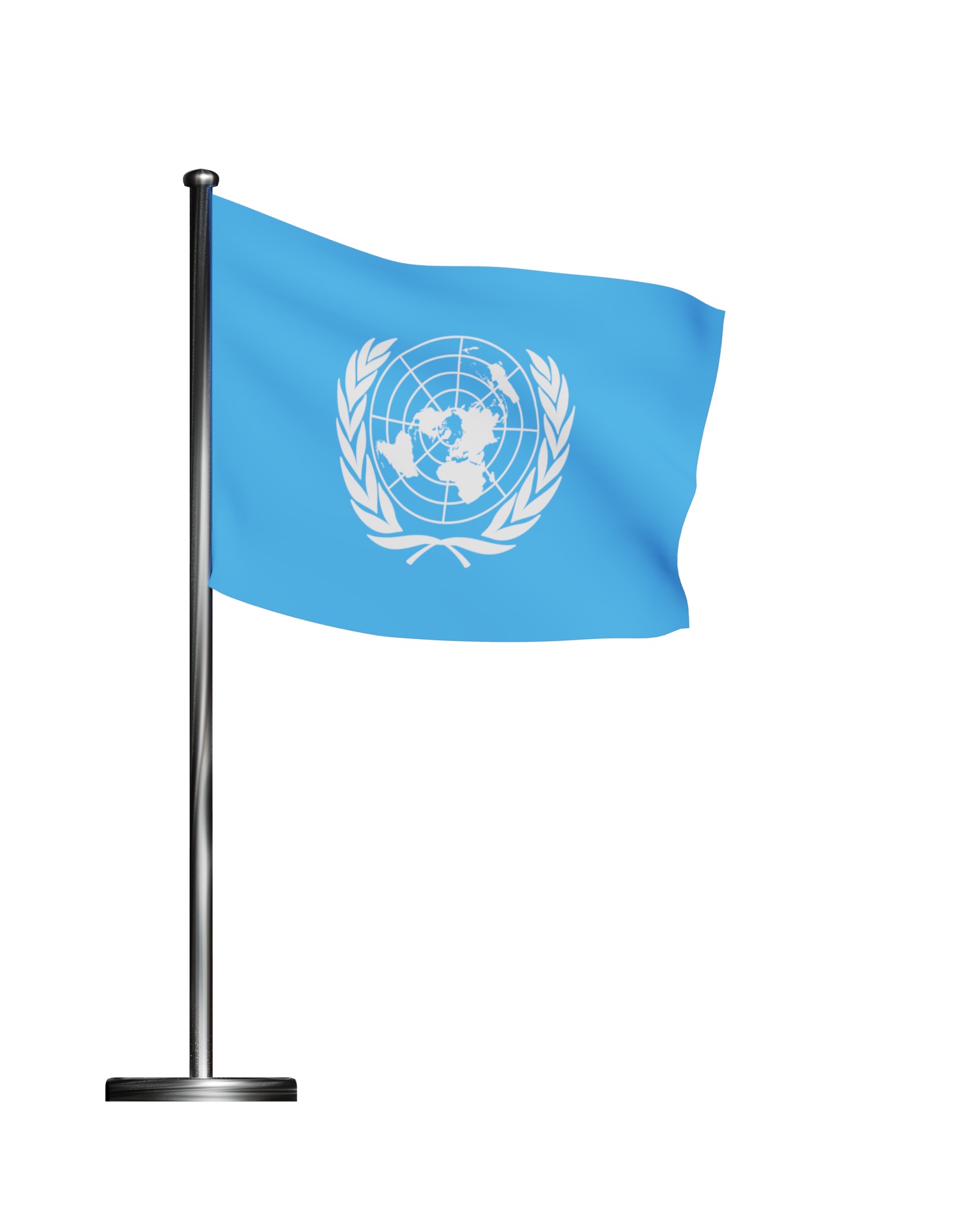 United Nations Flag UN 3D model_14