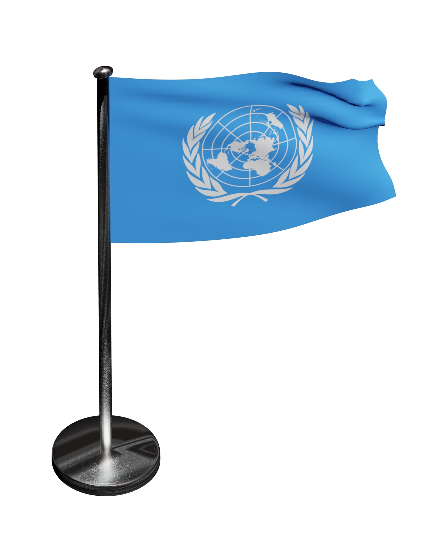 United Nations Flag UN 3D model_31