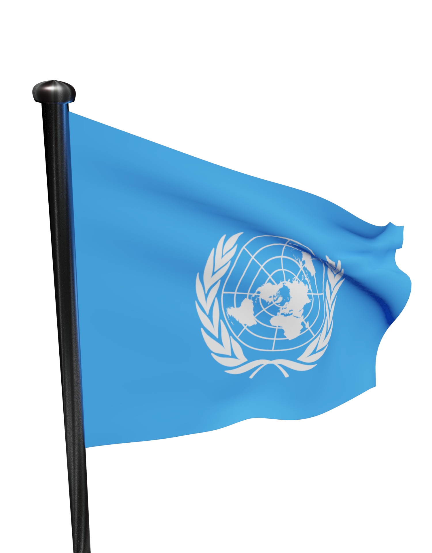 United Nations Flag UN 3D model_6