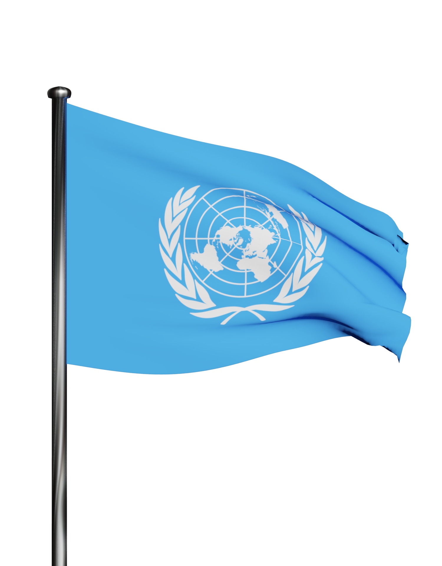 United Nations Flag UN 3D model_23