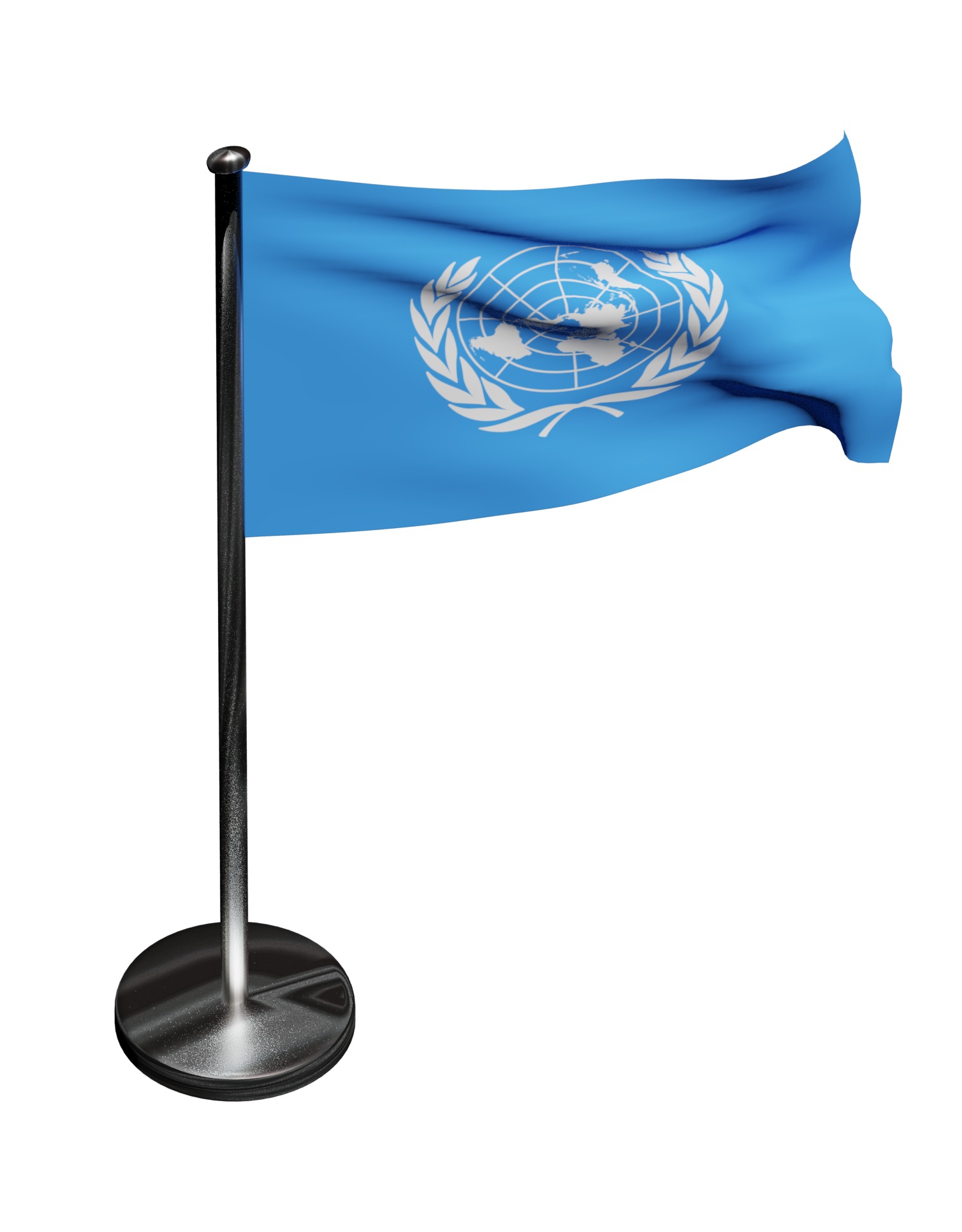 United Nations Flag UN 3D model_27