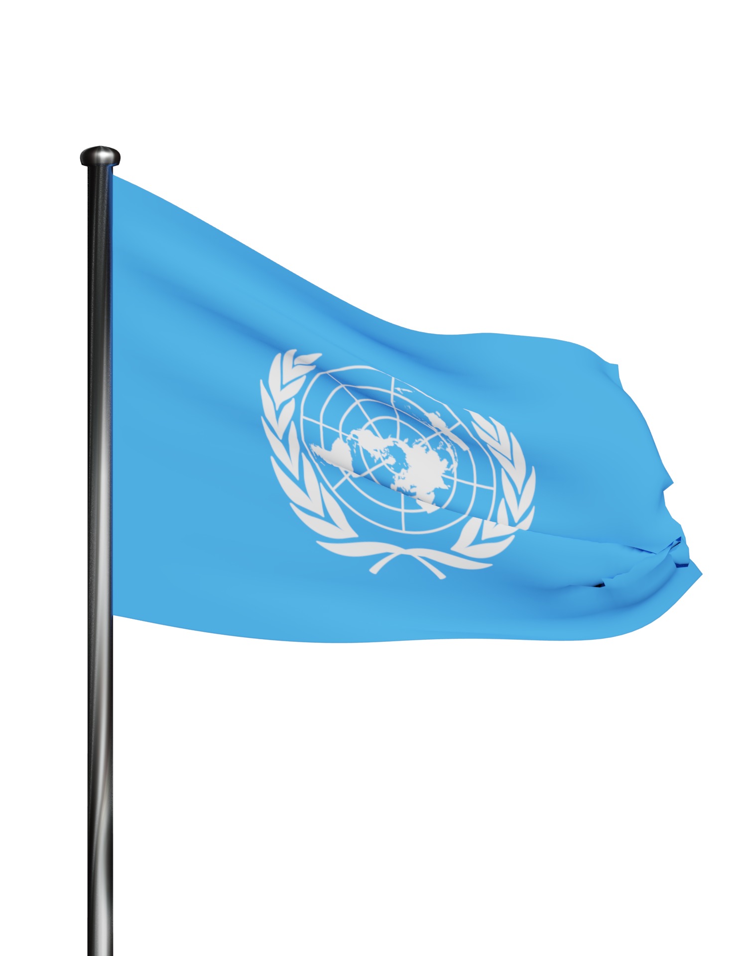 United Nations Flag UN 3D model_15