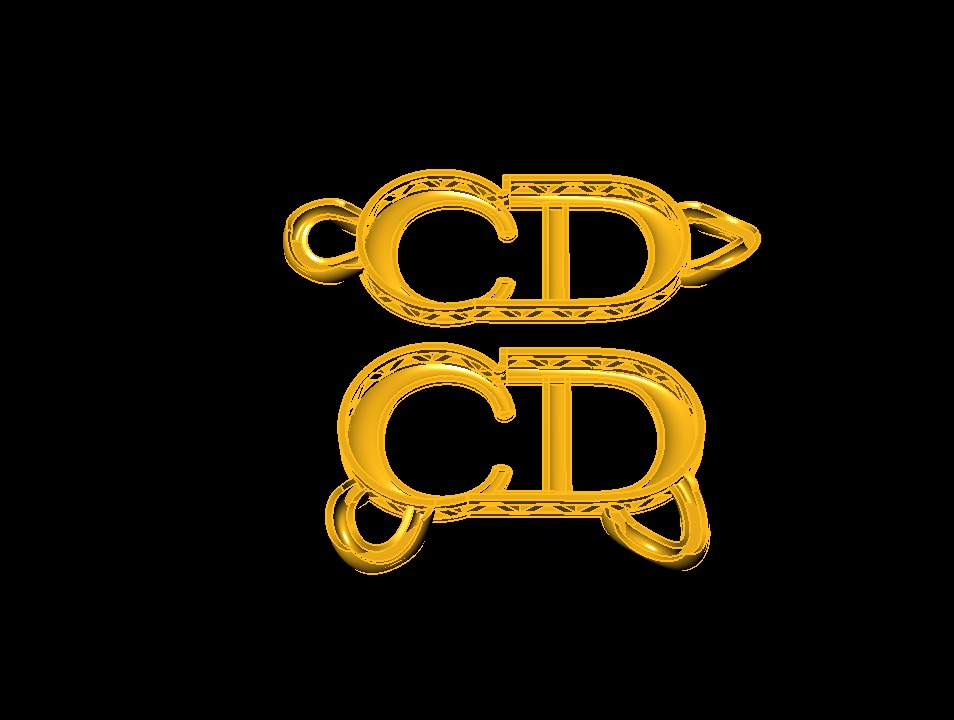Cd pendant and breslet  3D print model_2