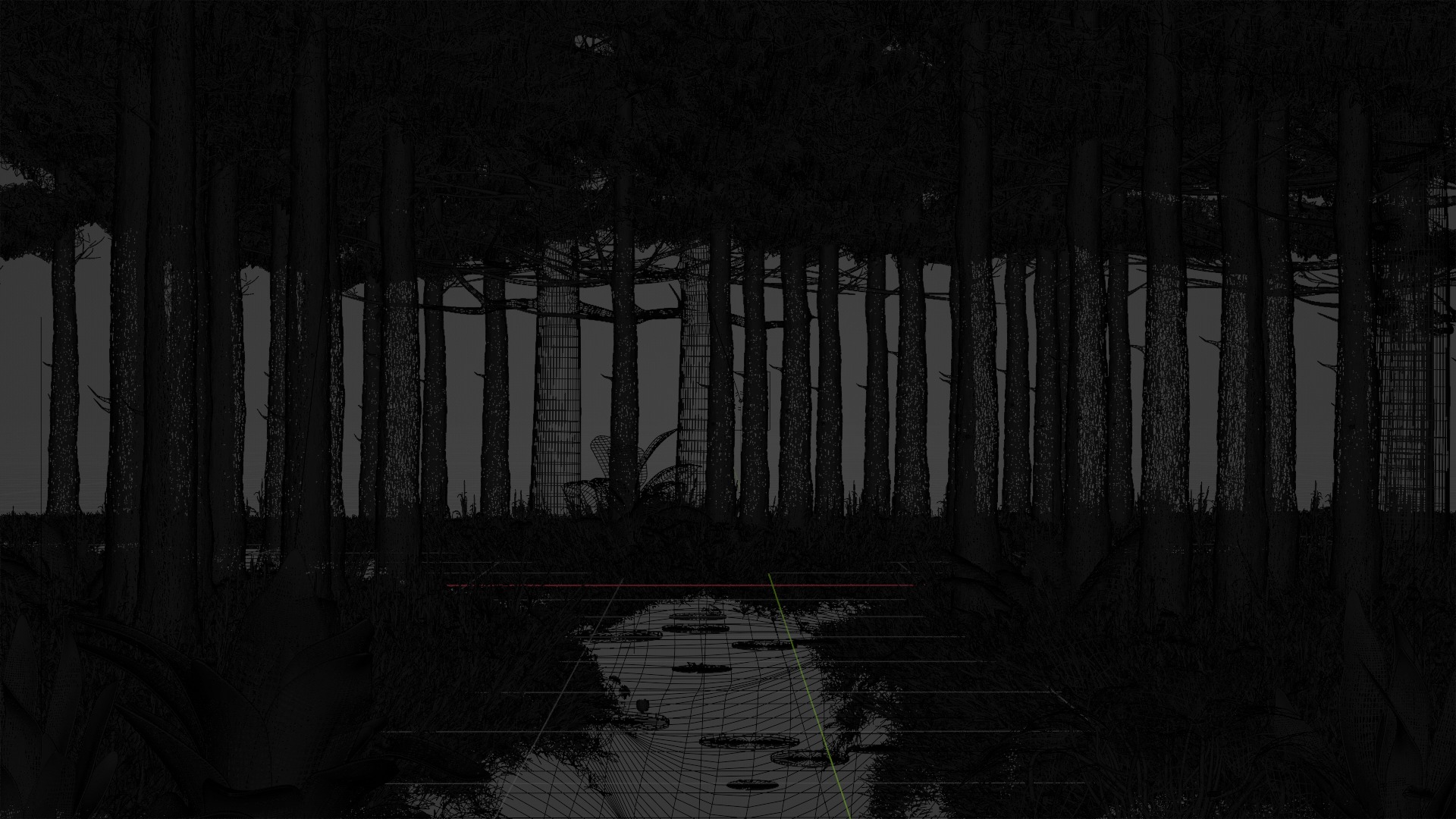 Stylized volumetric forest scene 3D model_3