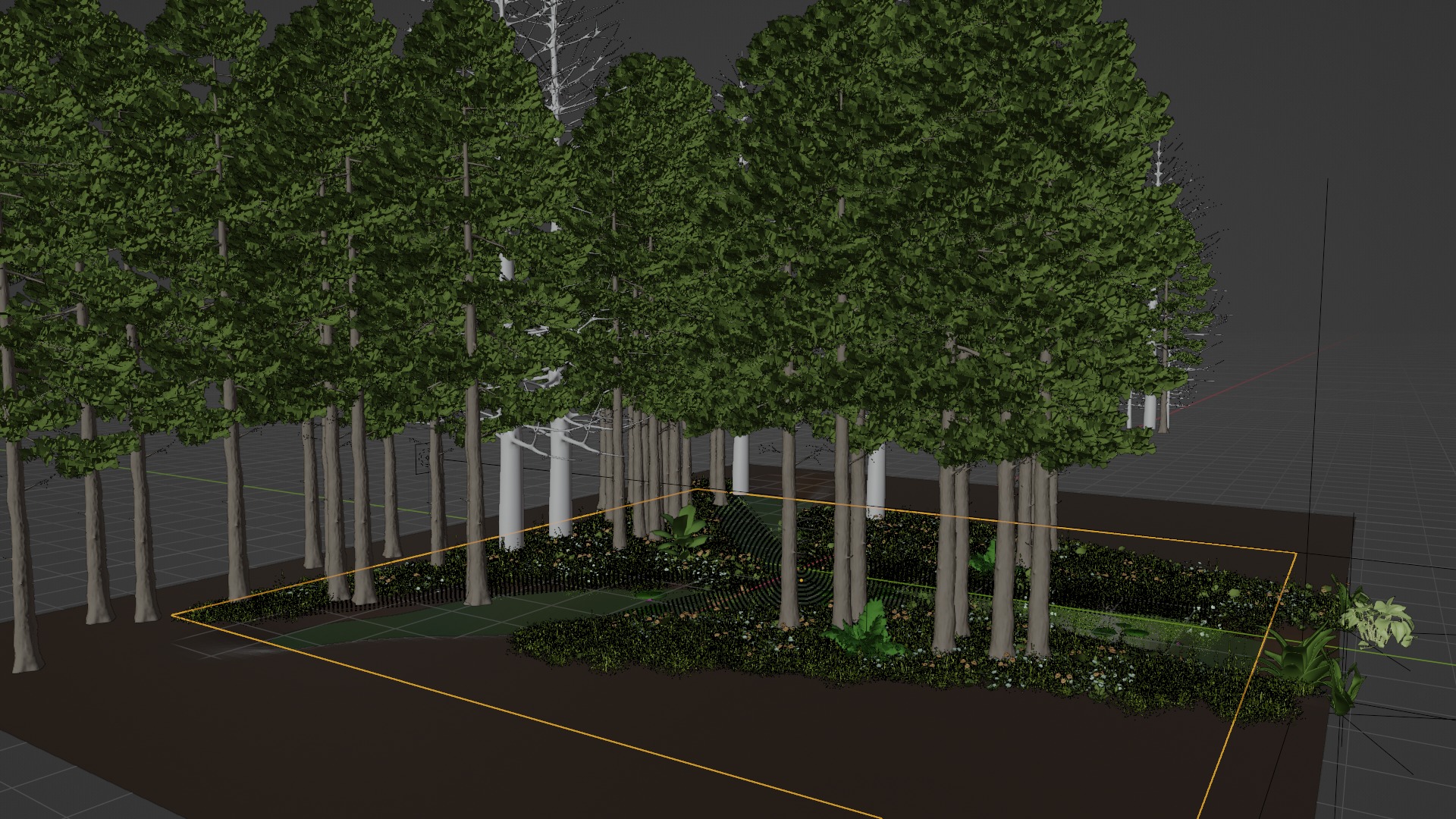 Stylized volumetric forest scene 3D model_6