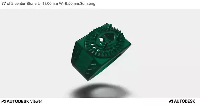 Men Ring with an Oval-cut Center Stone