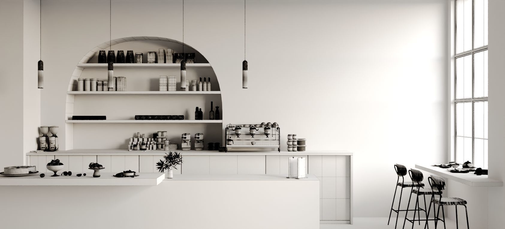 Dining Set 05 3D model_1