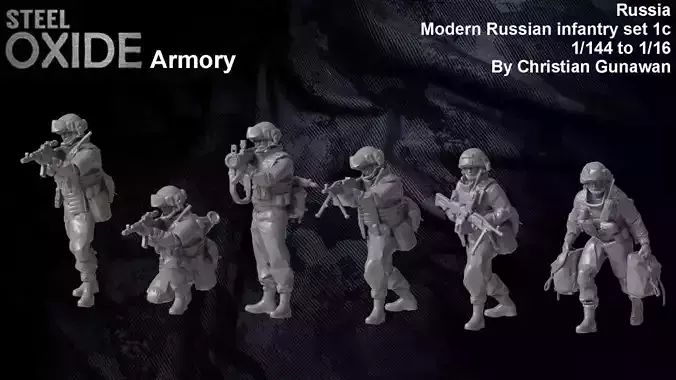 Modern Russian infantry set 1b 3D print model