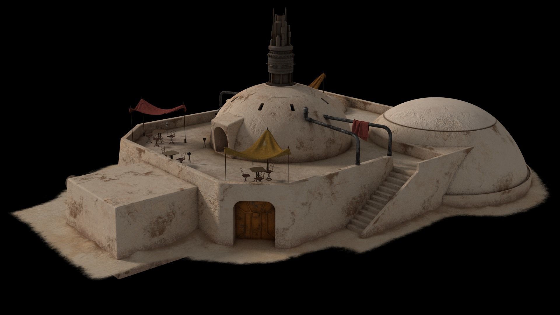 Mos Eisley Buildings 3D model_21