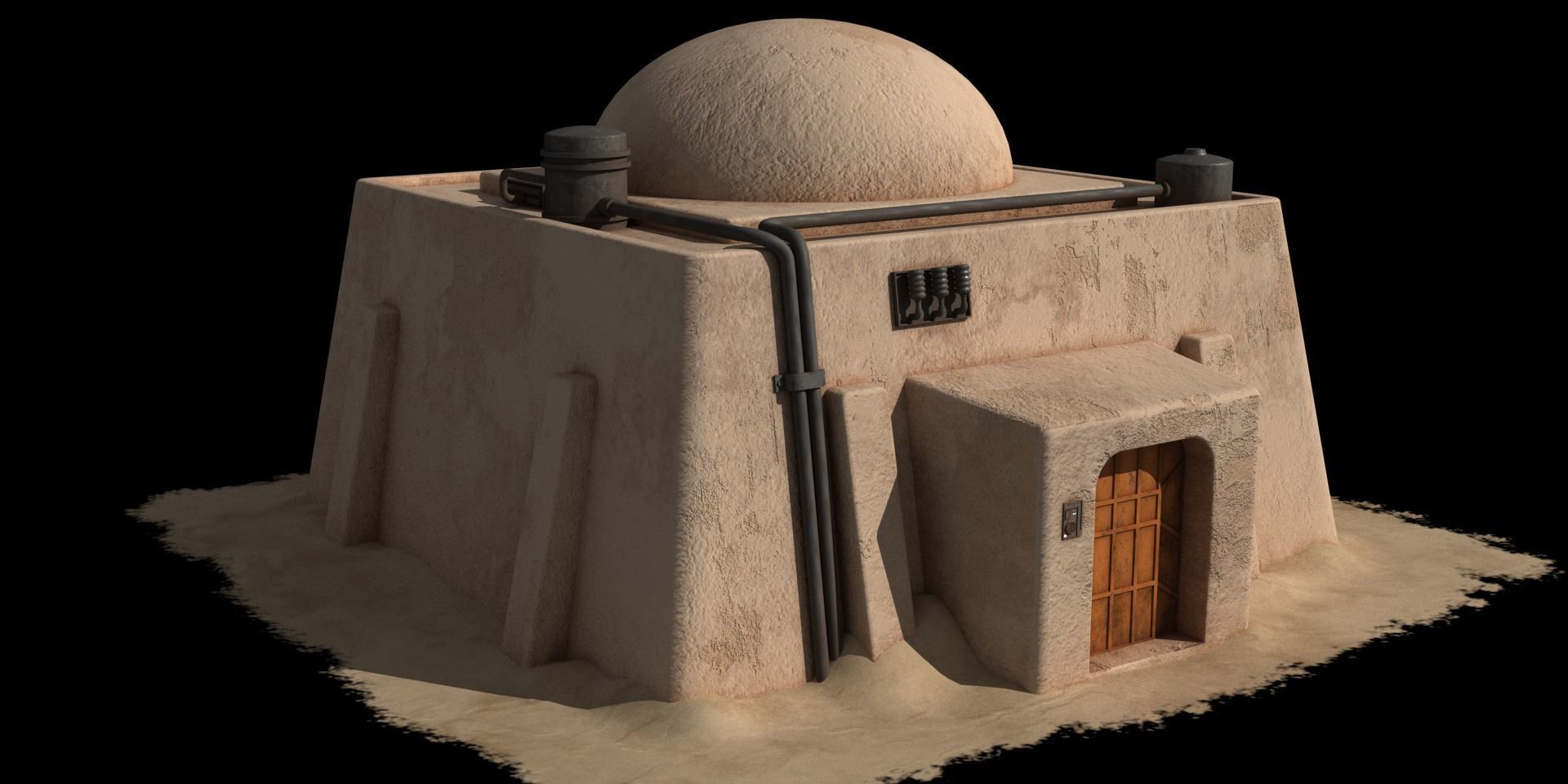 Mos Eisley Buildings 3D model_5