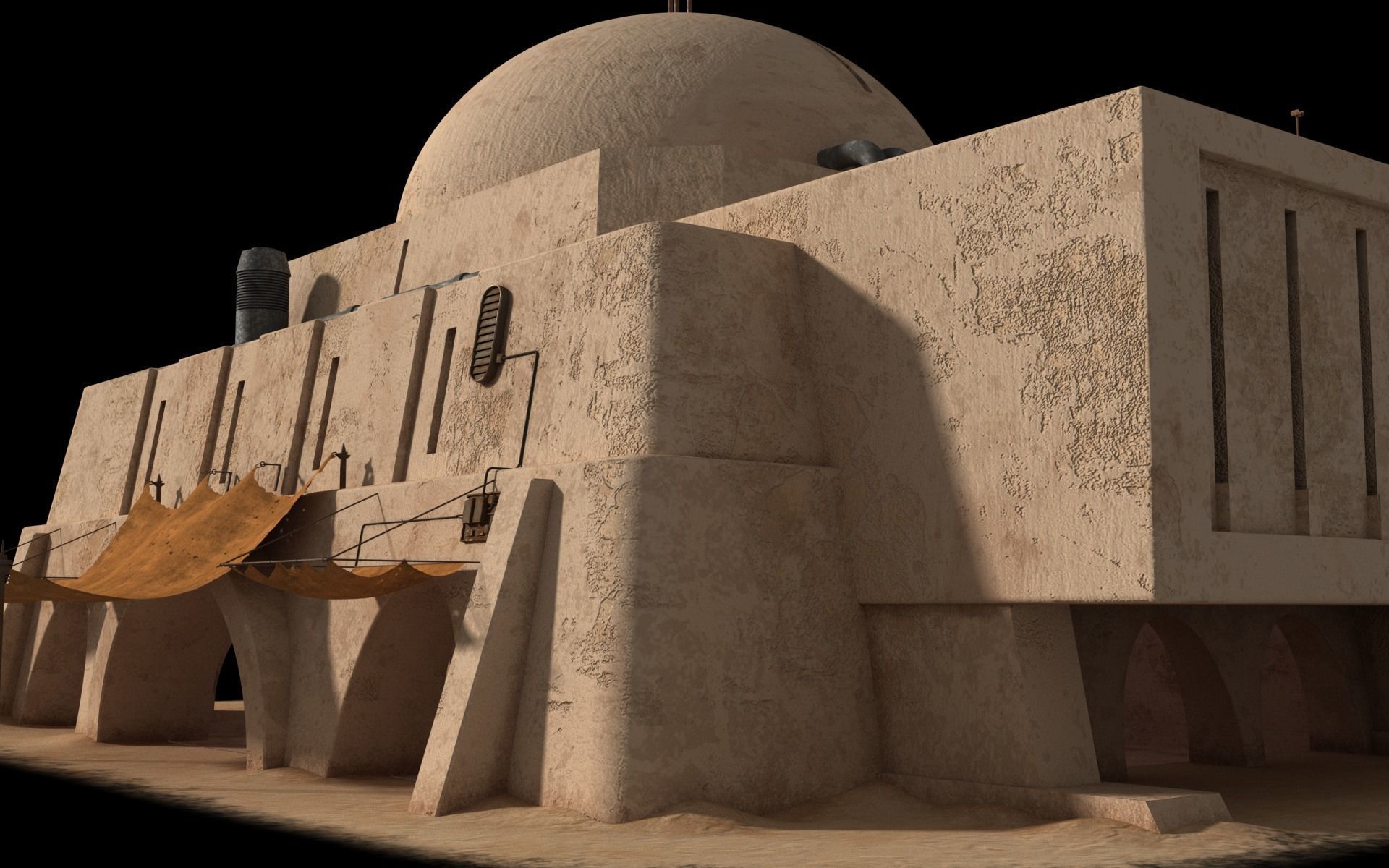 Mos Eisley Buildings 3D model_3