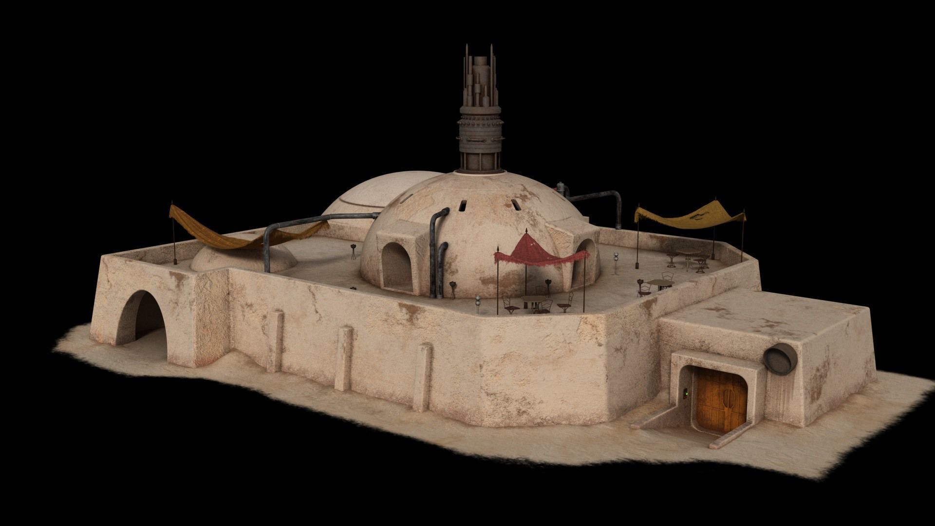 Mos Eisley Buildings 3D model_20