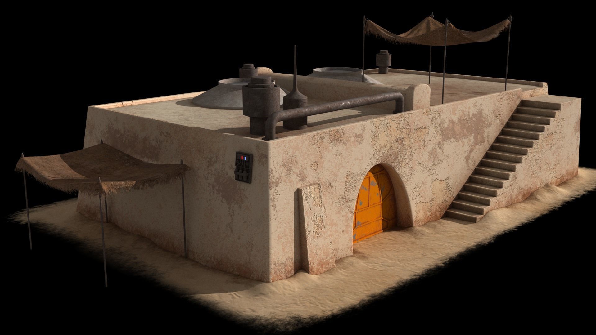 Mos Eisley Buildings 3D model_7