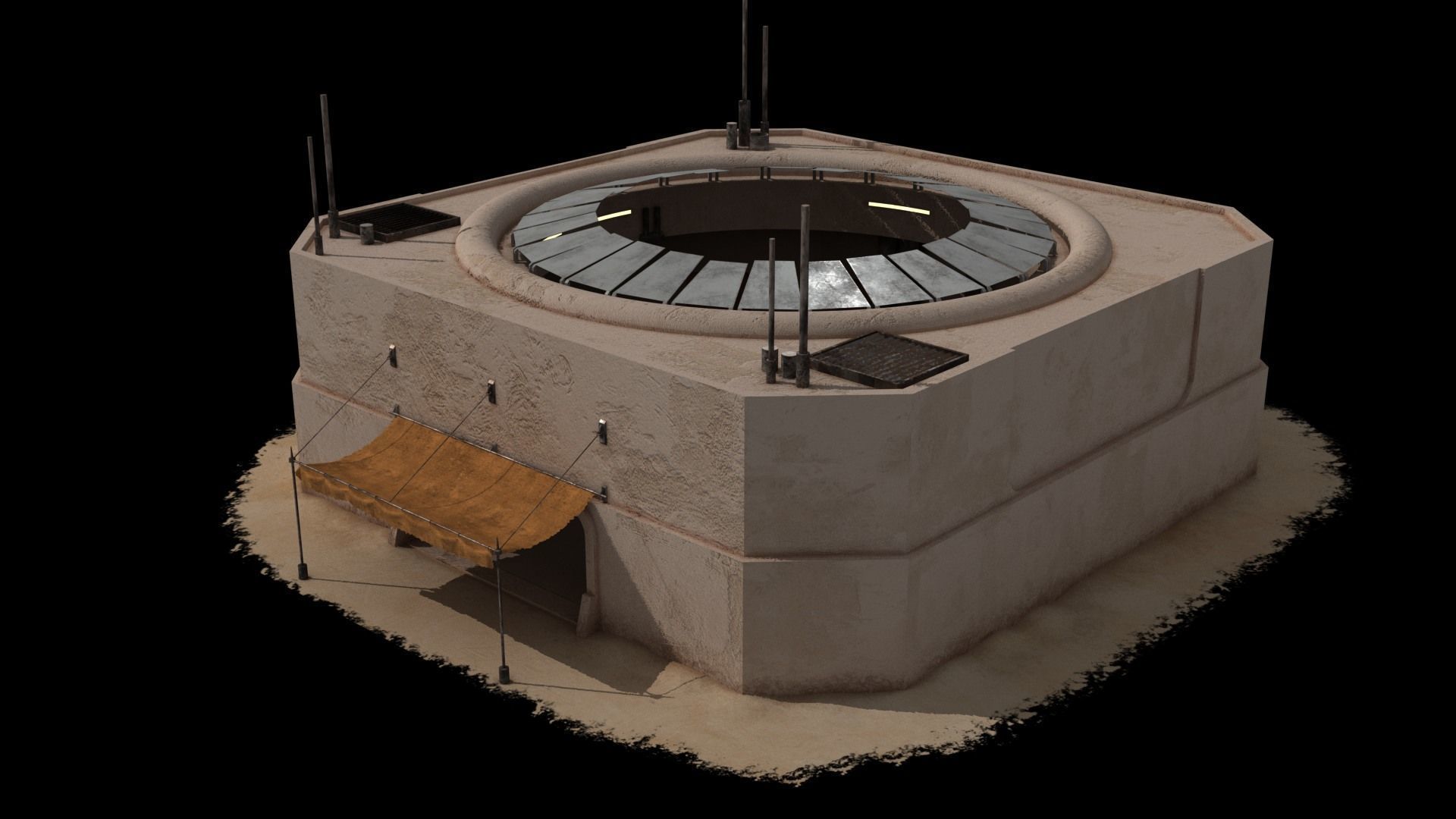 Mos Eisley Buildings 3D model_26