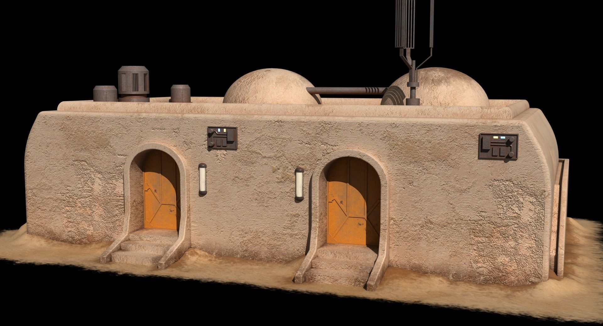 Mos Eisley Buildings 3D model_45