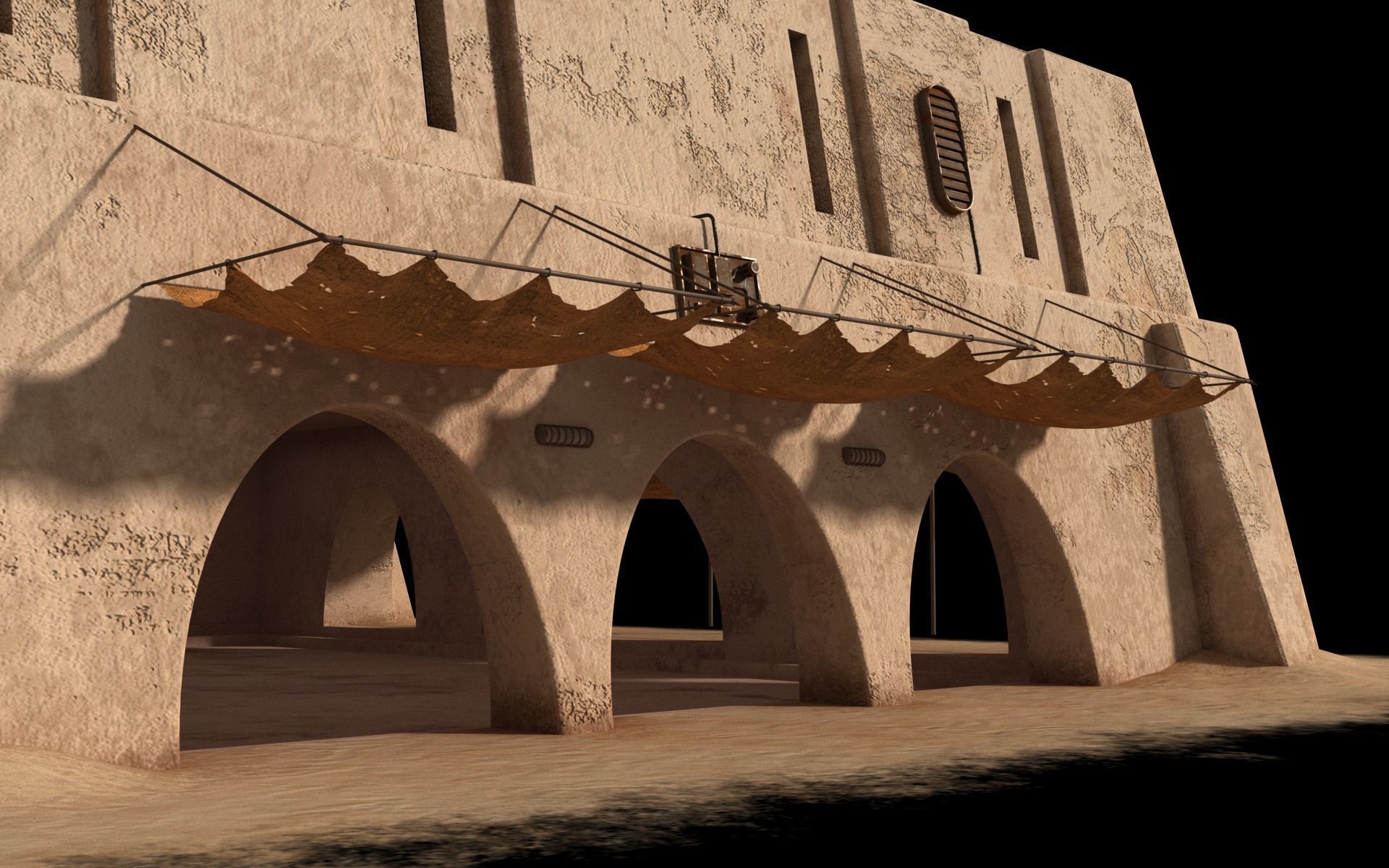 Mos Eisley Buildings 3D model_1