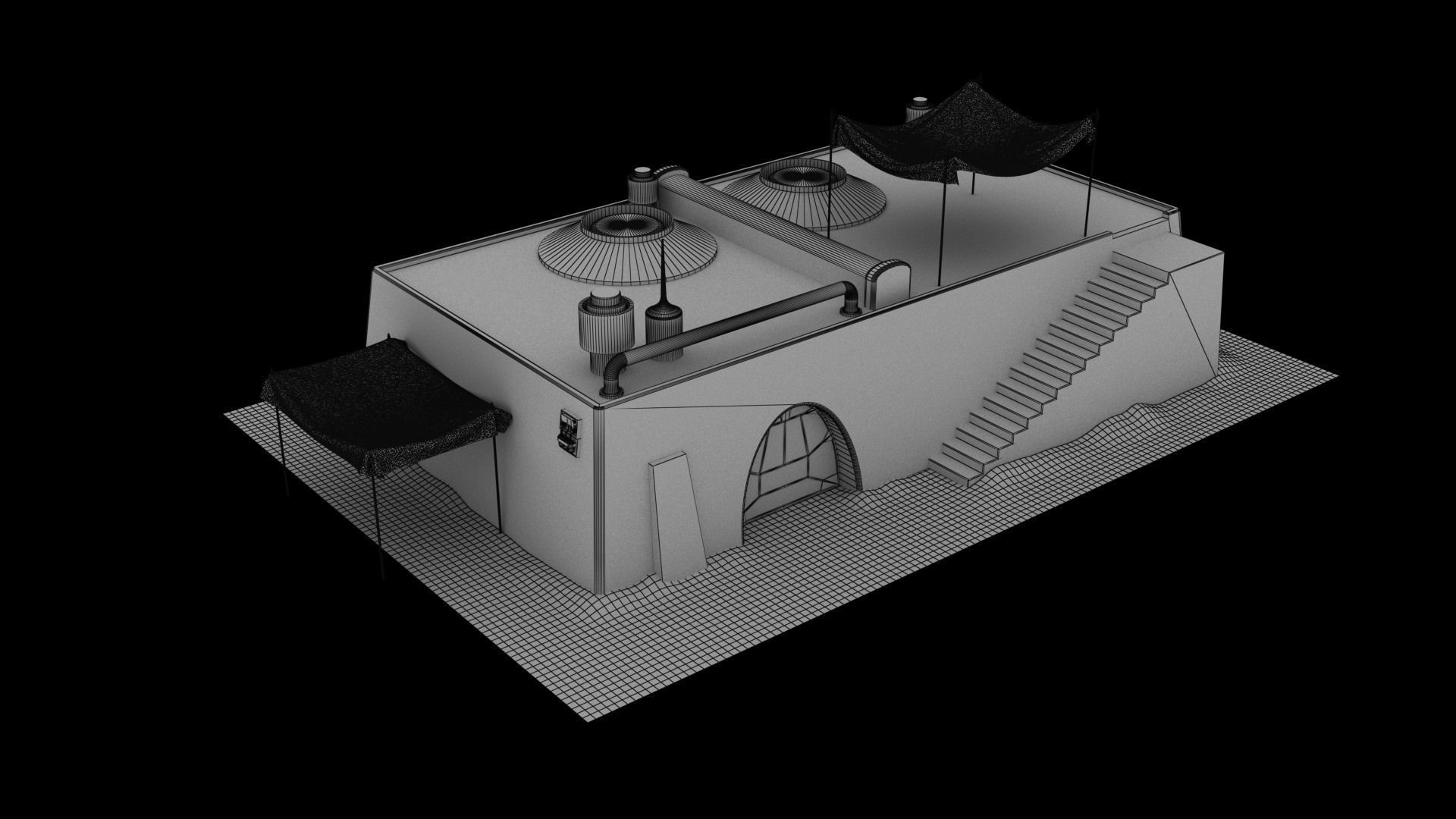 Mos Eisley Buildings 3D model_8