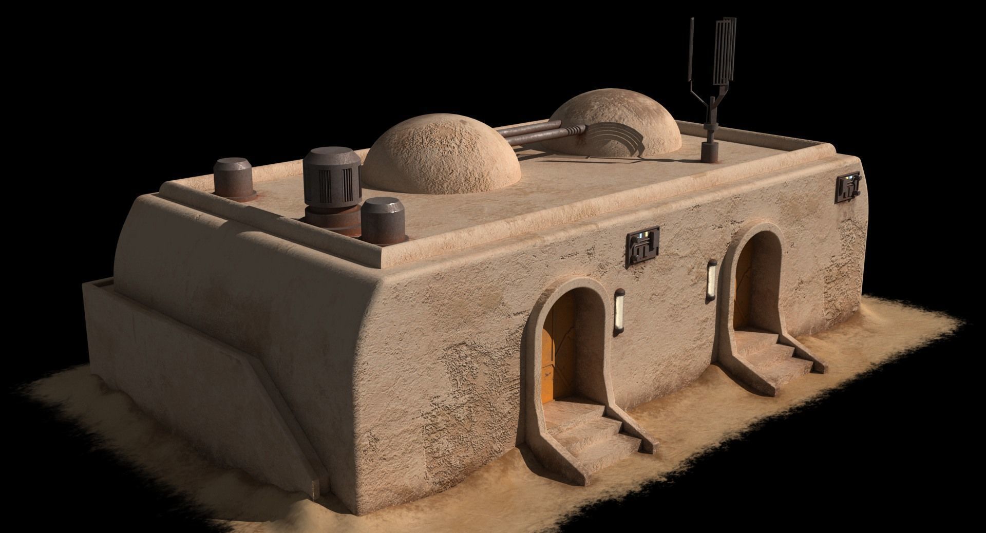Mos Eisley Buildings 3D model_46
