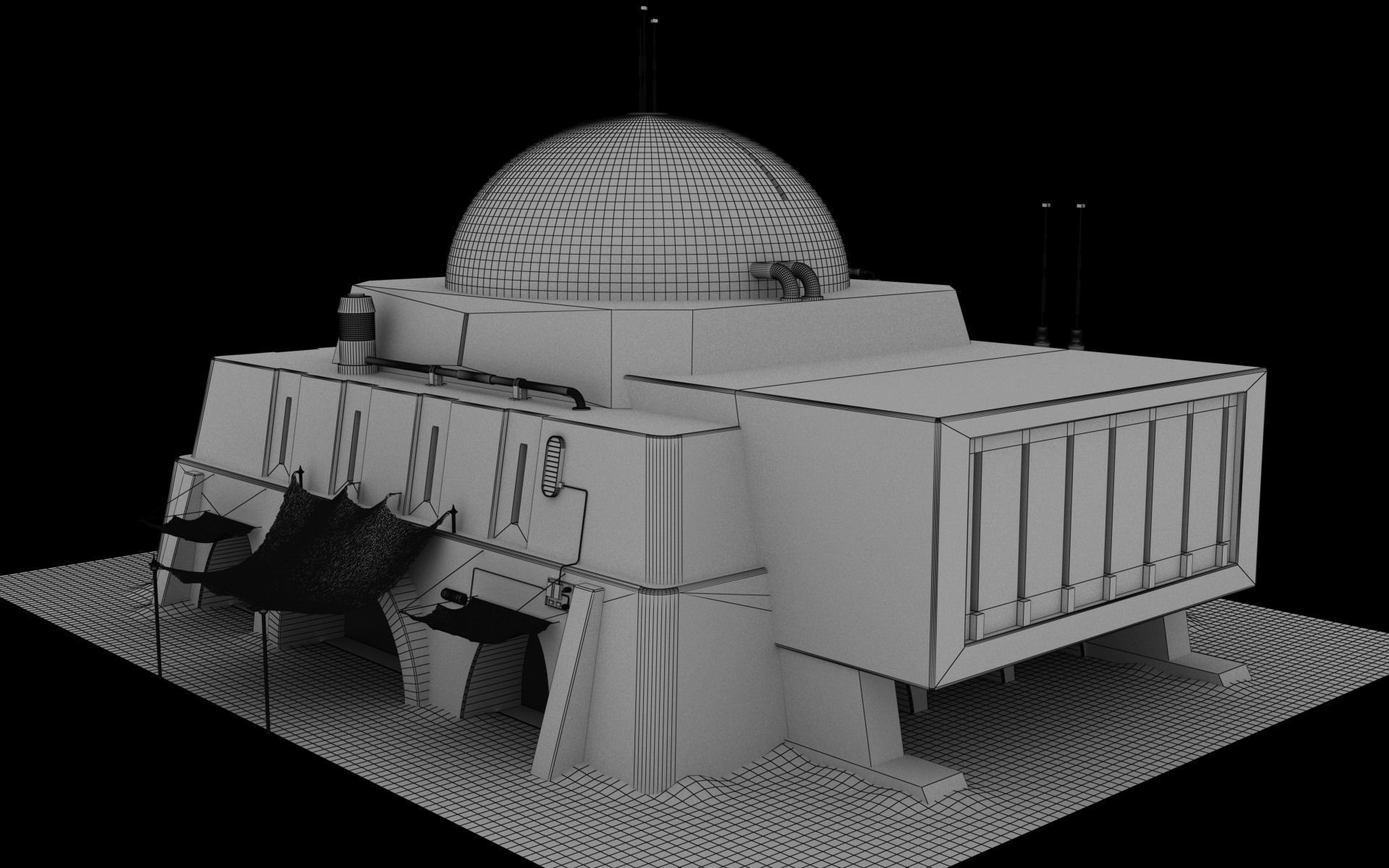 Mos Eisley Buildings 3D model_4